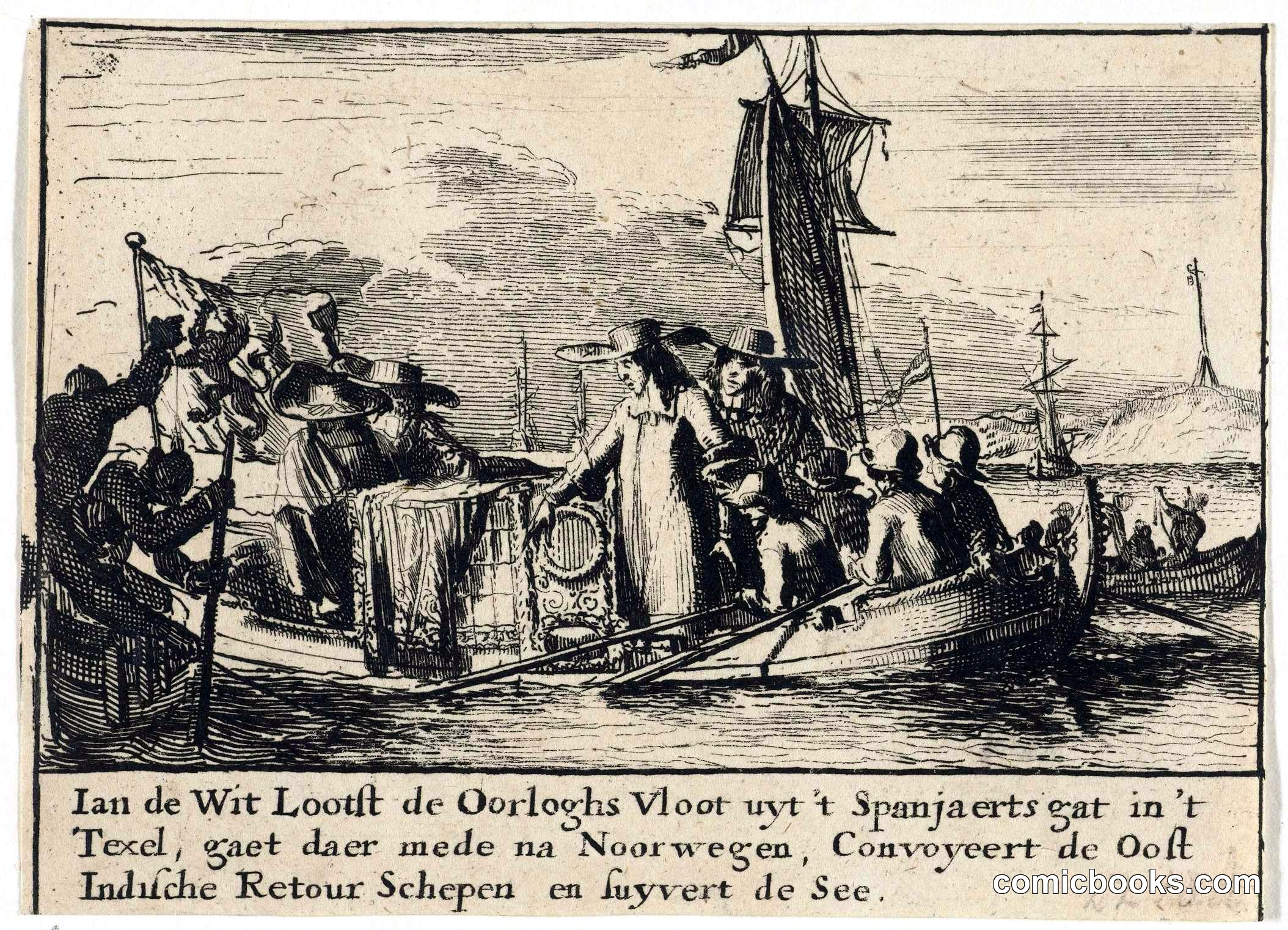 Jan de Witt Piloting the State Fleet from the Texel