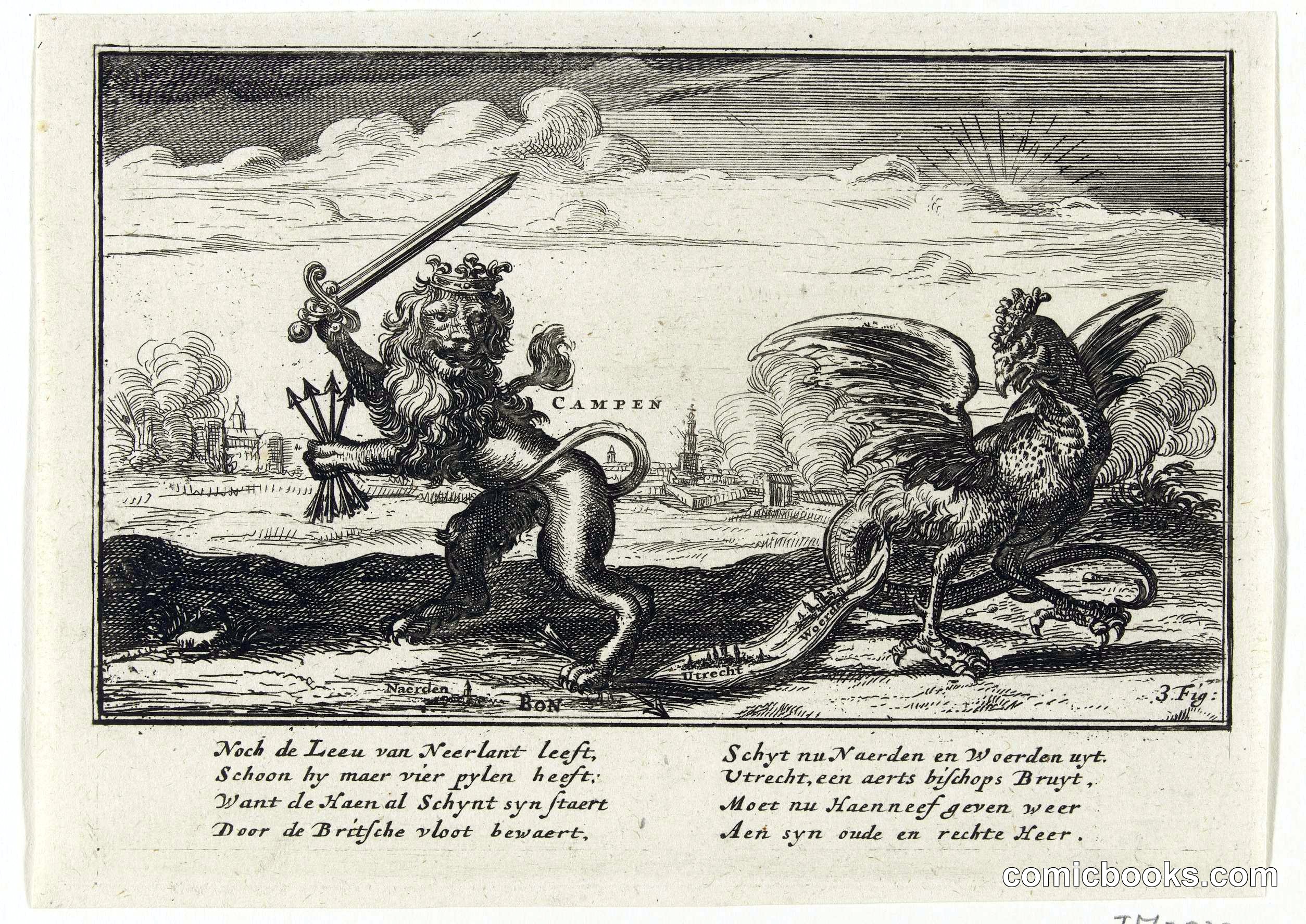 The Dutch Lion Chases Away the French Rooster
