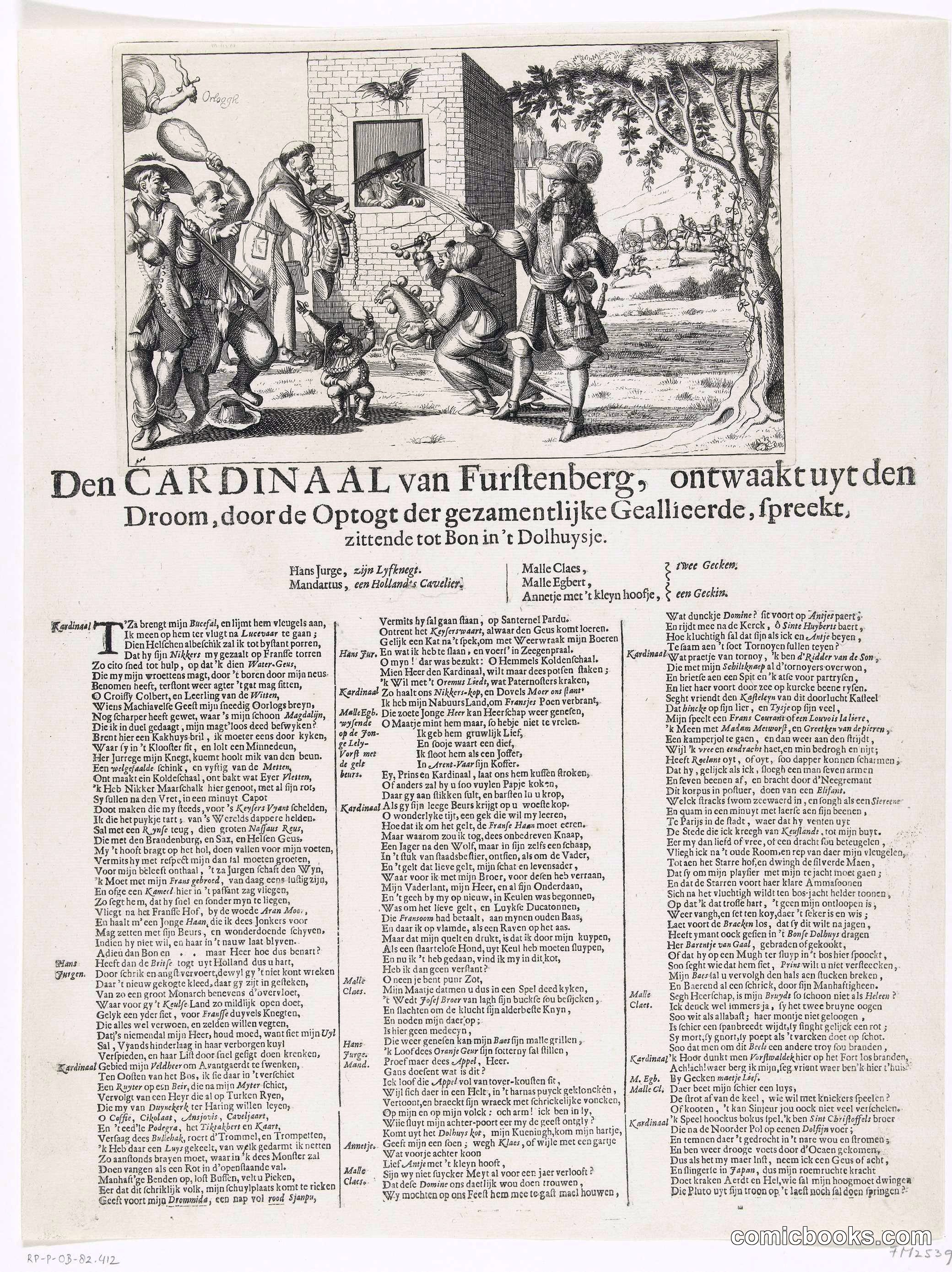 Den Cardinaal van Furstenberg, ontwaakt uyt den Droom