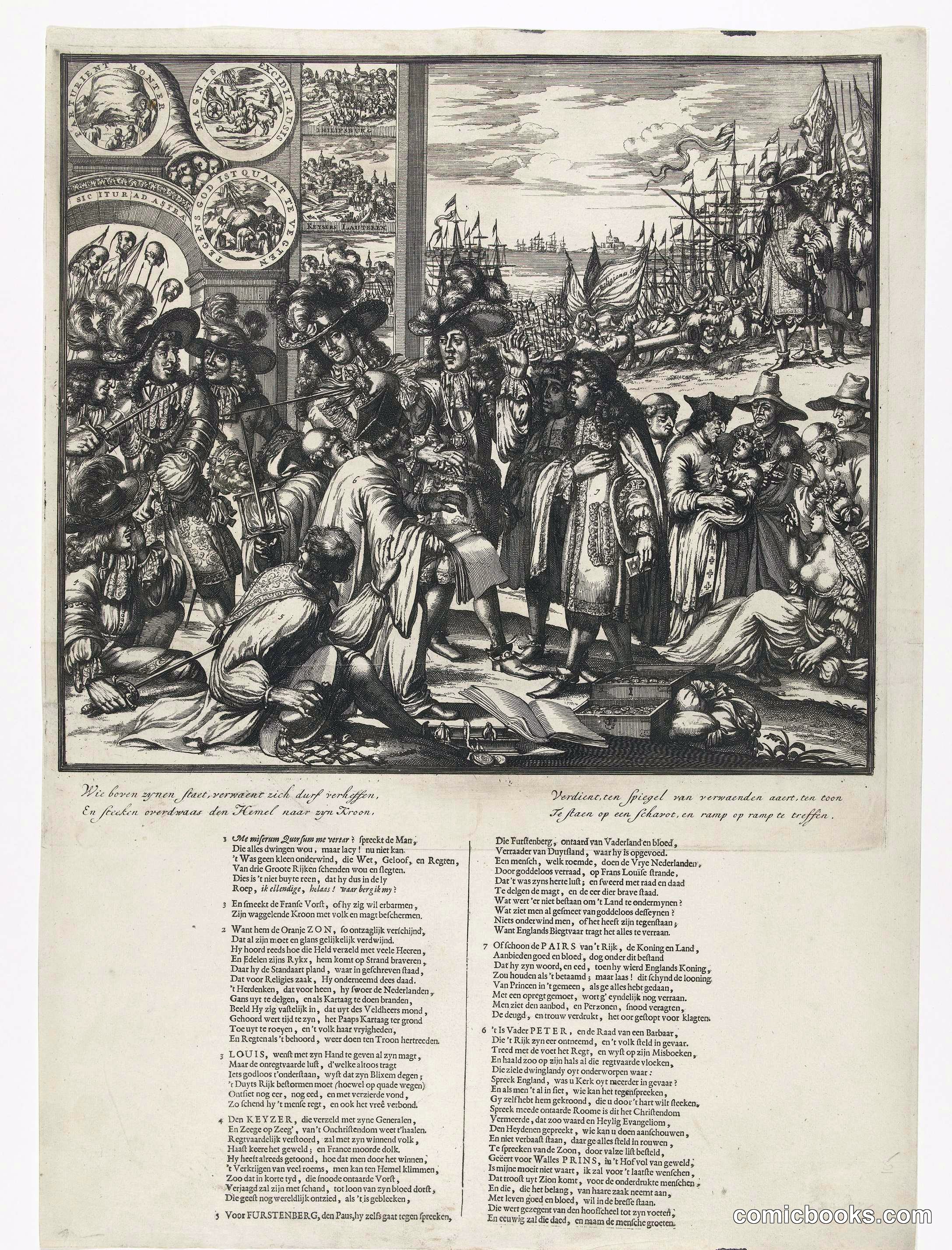 Political Print on James II and the Arrival of William III