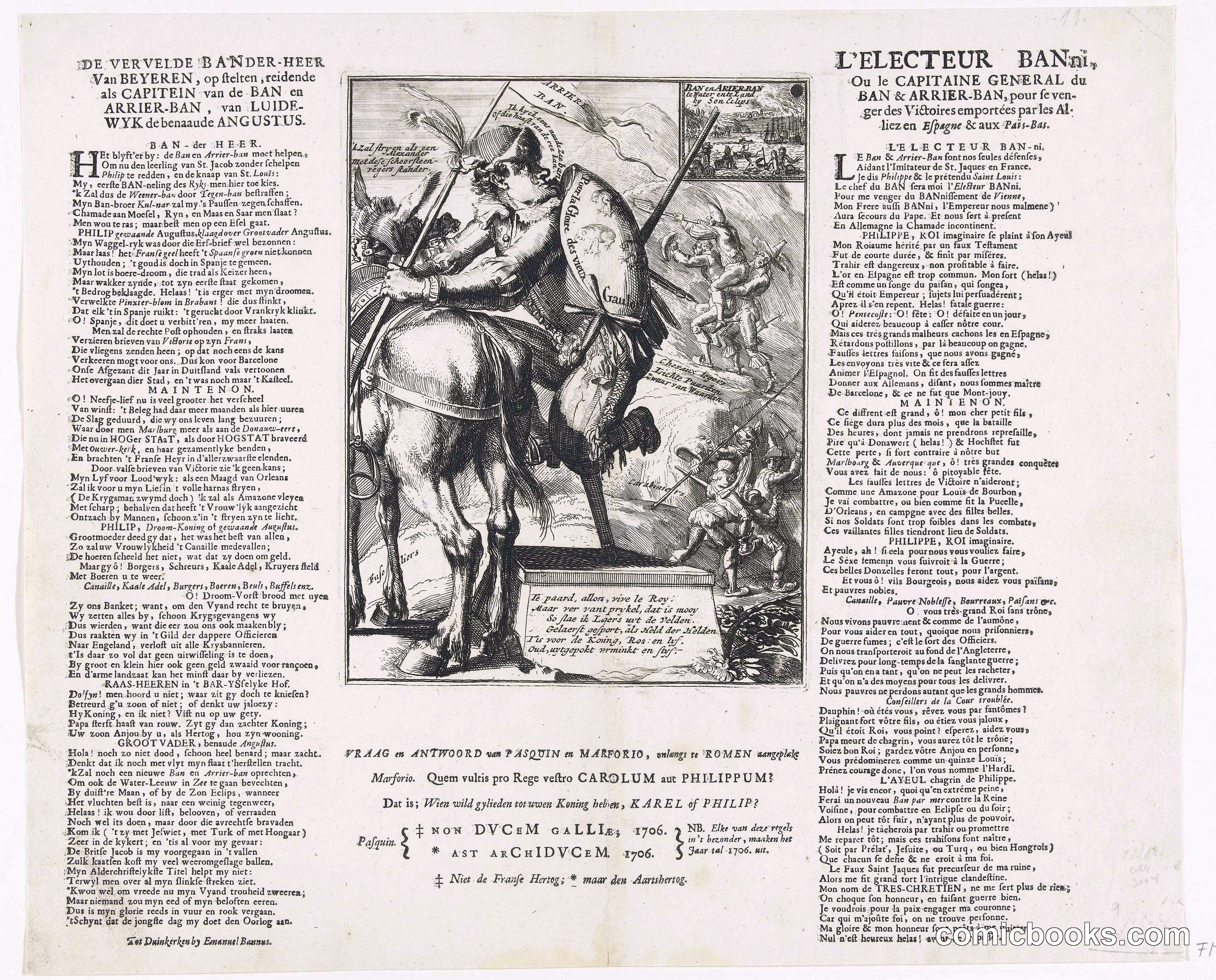 Electoral Satire on the Elector of Bavaria, 1706