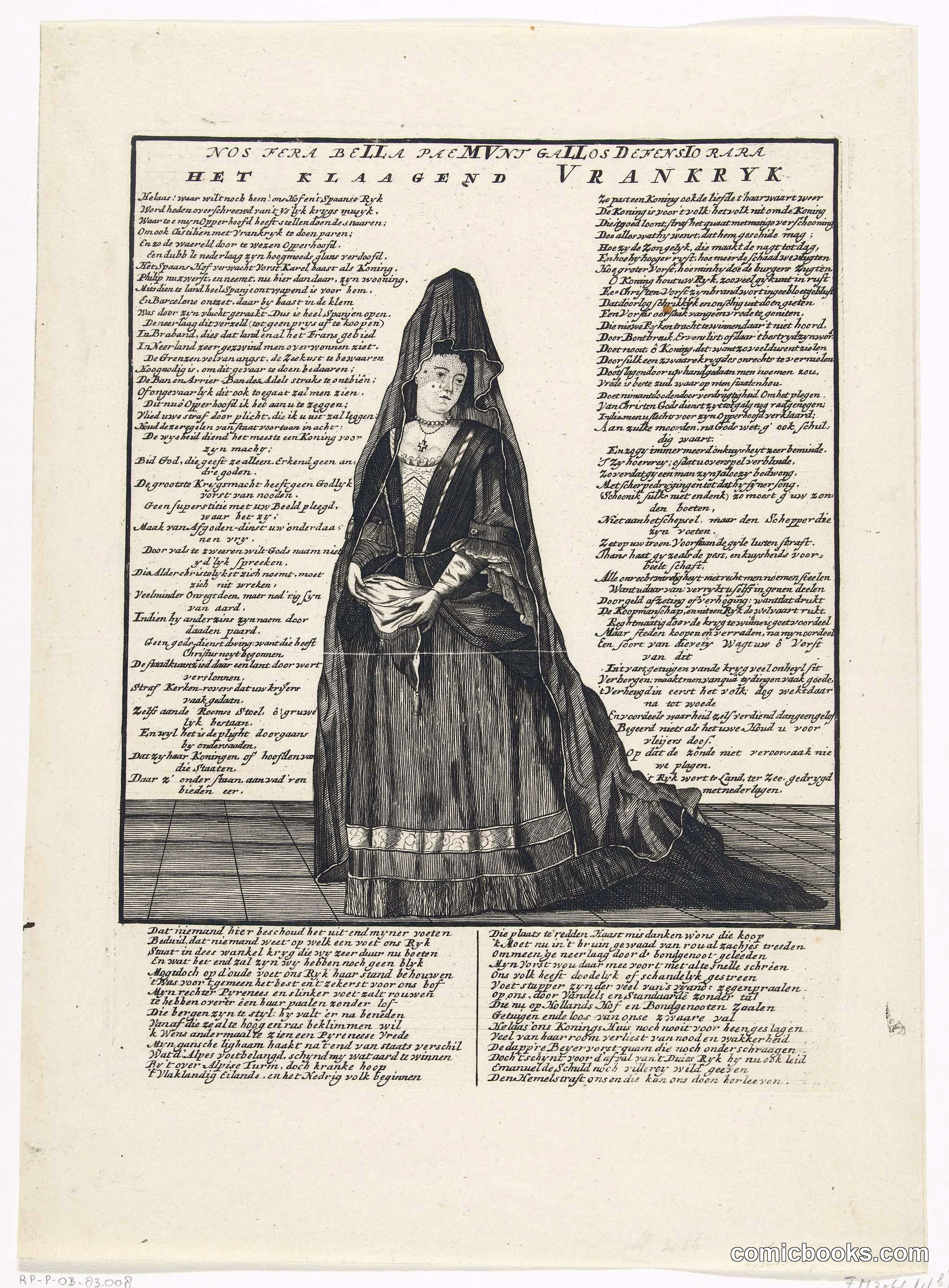 Madame de Maintenon as Mourning France, 1706
