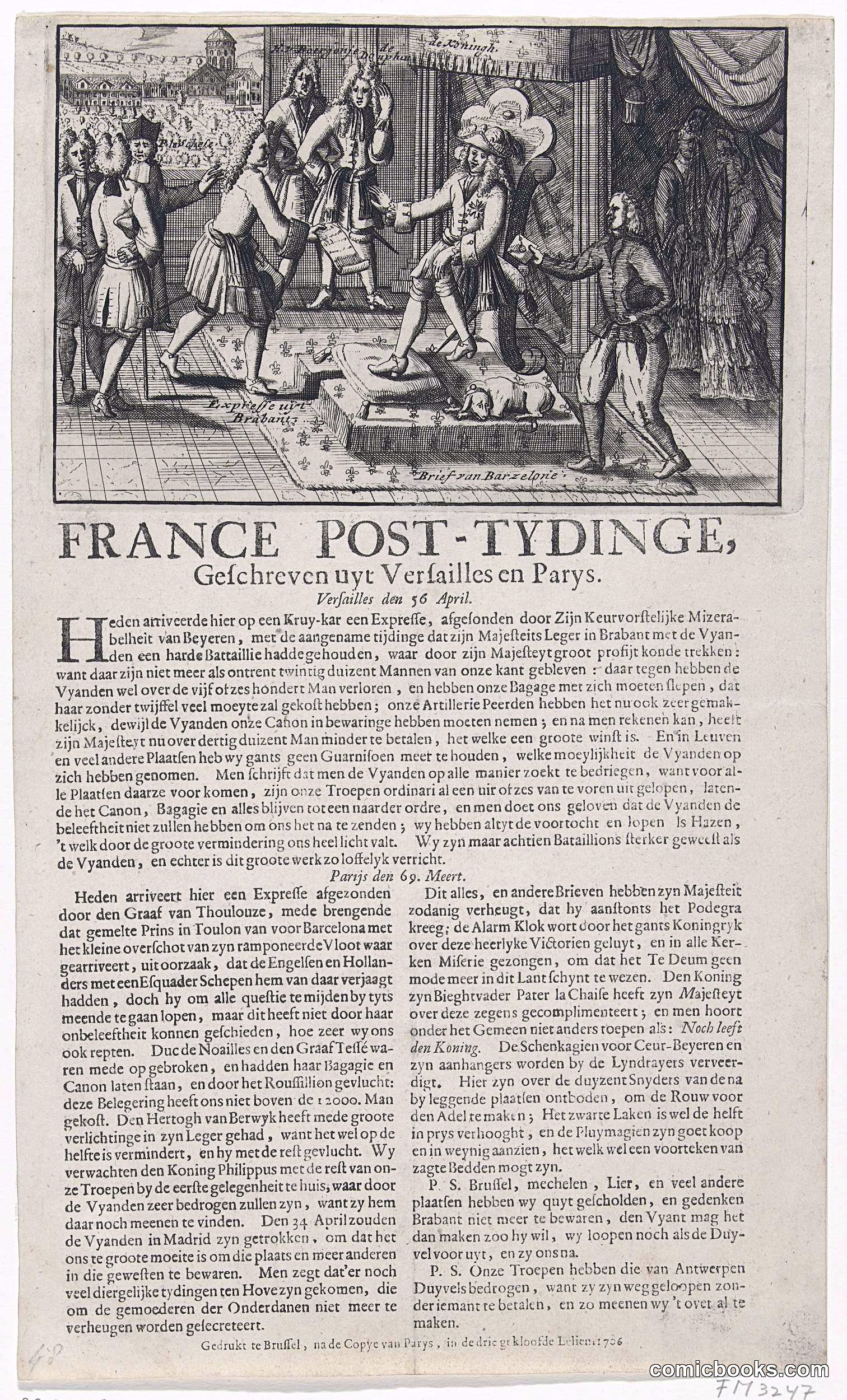 France Post-Tydinge: A Dutch Satire on French Military Defeats