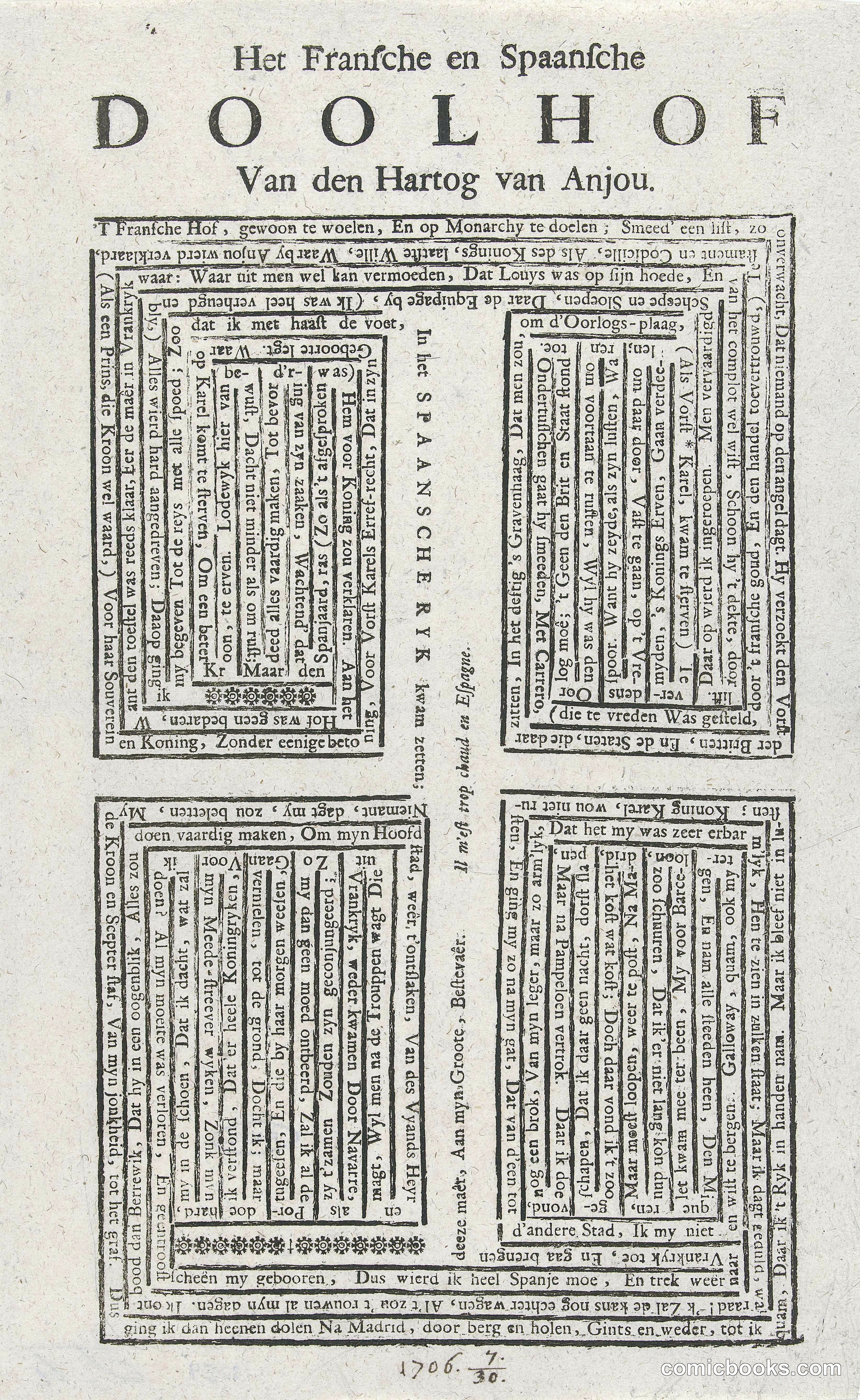Het Franse en Spaanse doolhof van de hertog van Anjou (The French and Spanish Maze of the Duke of Anjou)