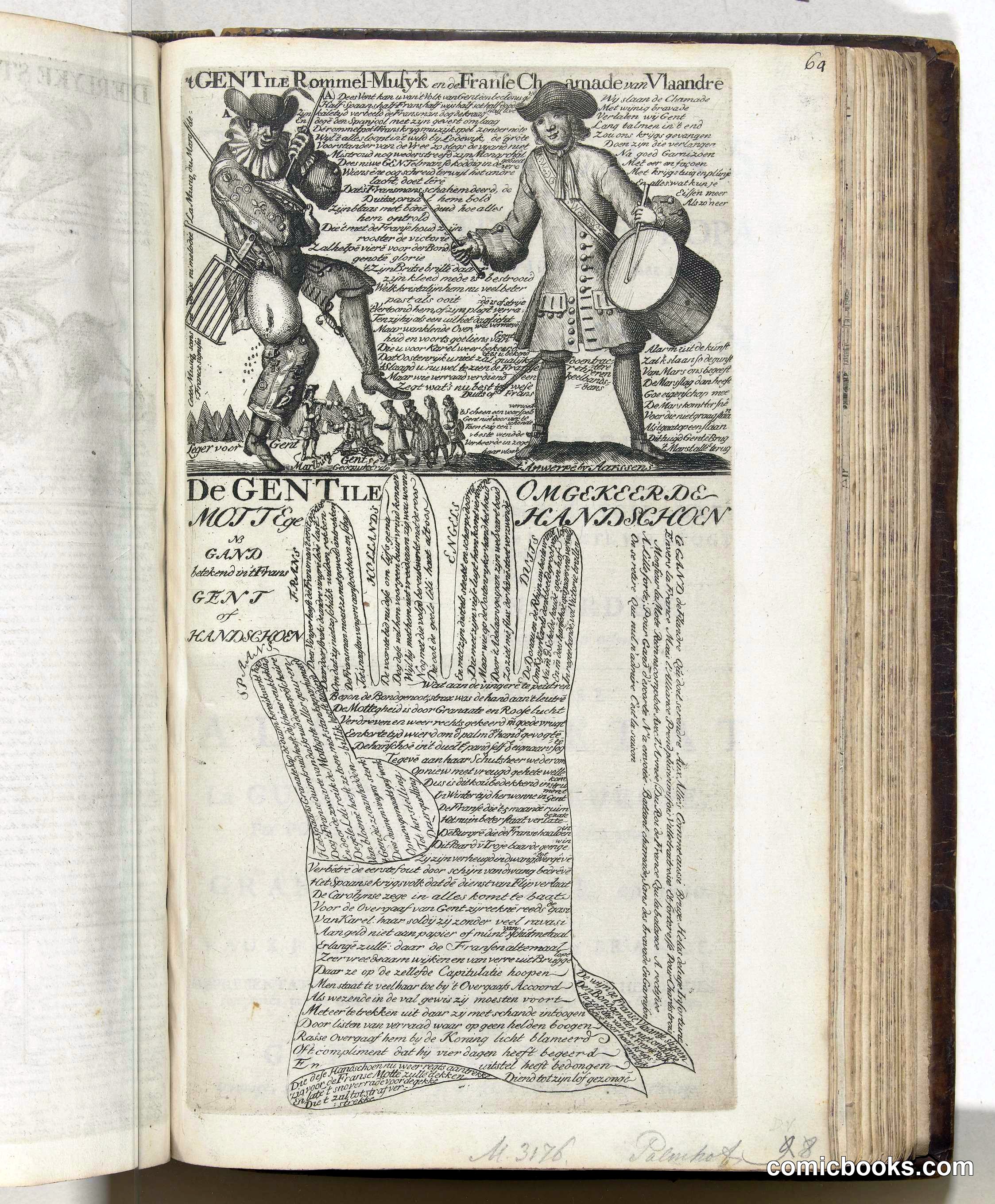 Spotprent op de inname van Gent (Political Print on the Capture of Ghent)