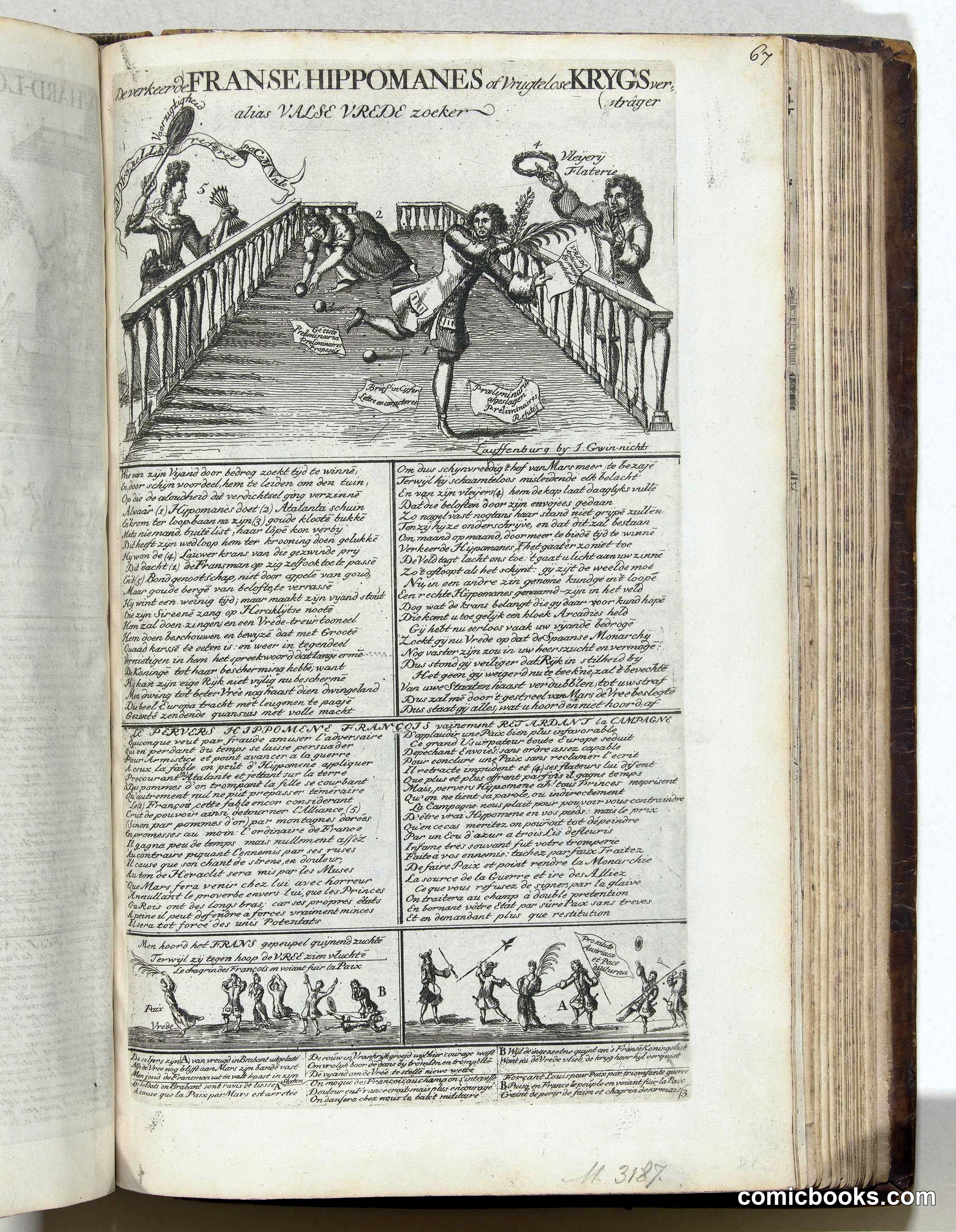 Allegorie met de wedstrijd tussen Atalanta en Hippomene