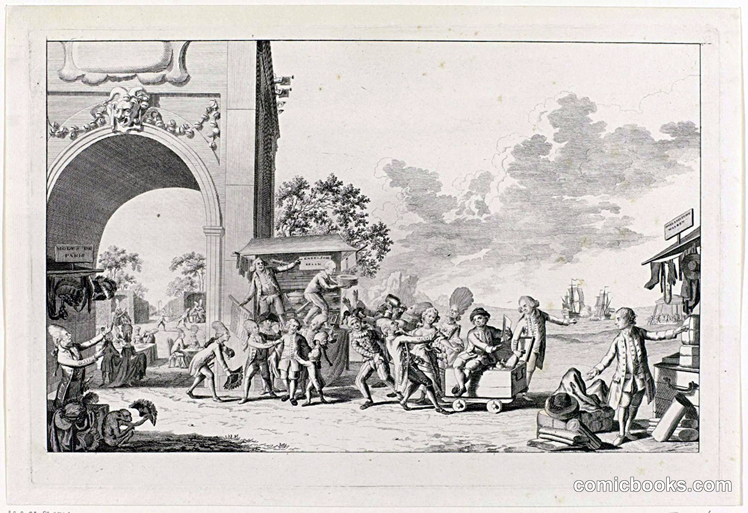 Dutch Political Satire on English Sympathies, 1780