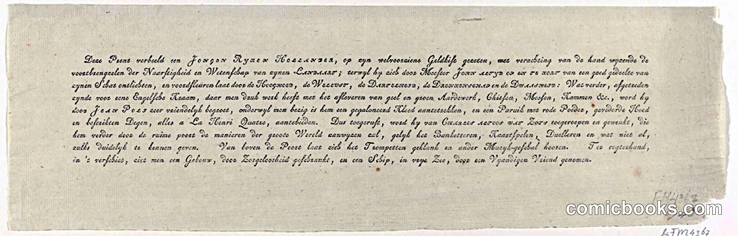 Text Broadside on Dutch Pro-English Sentiment