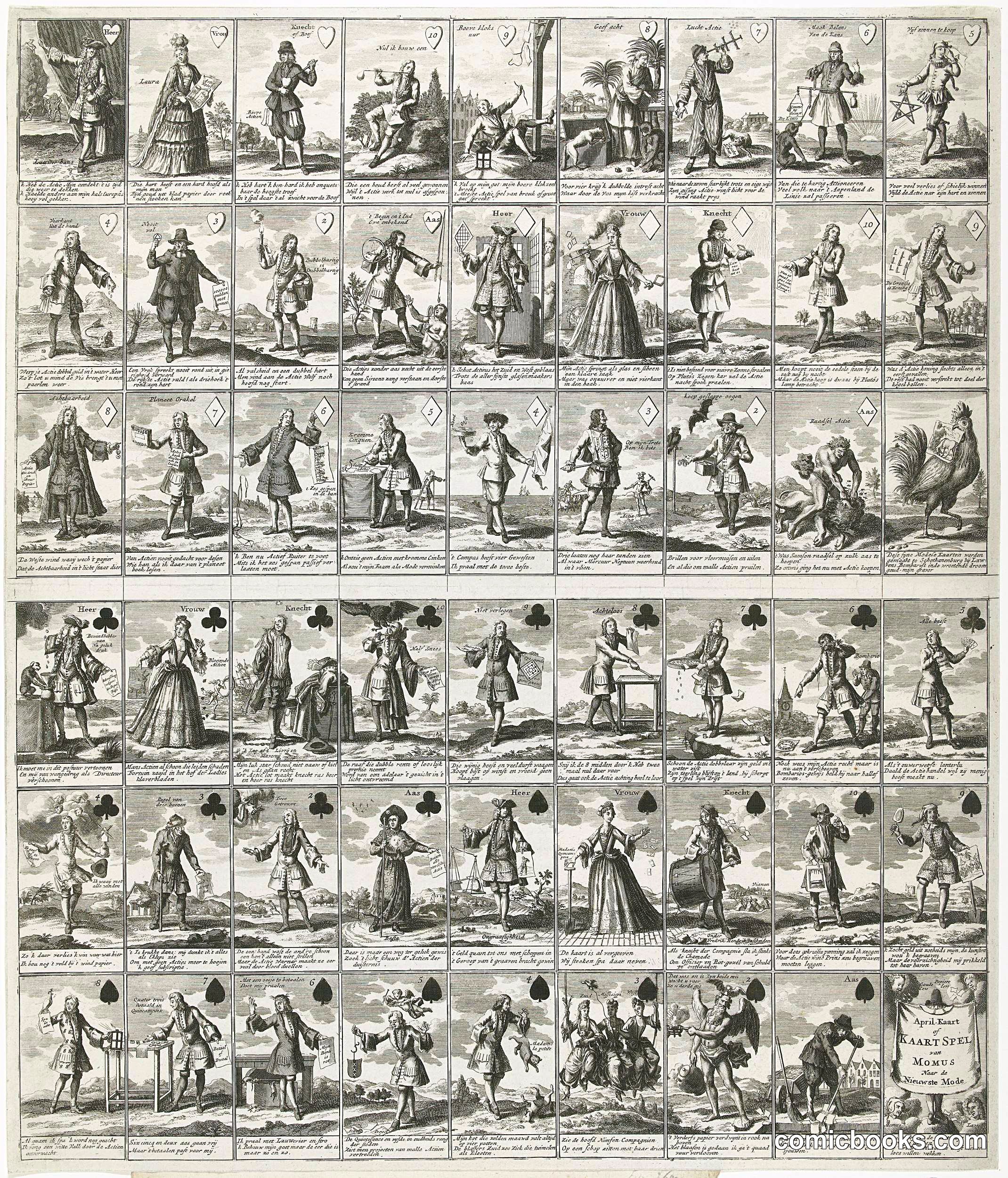 April-kaart of kaartspel van Momus (April Card or Card Game of Momus)