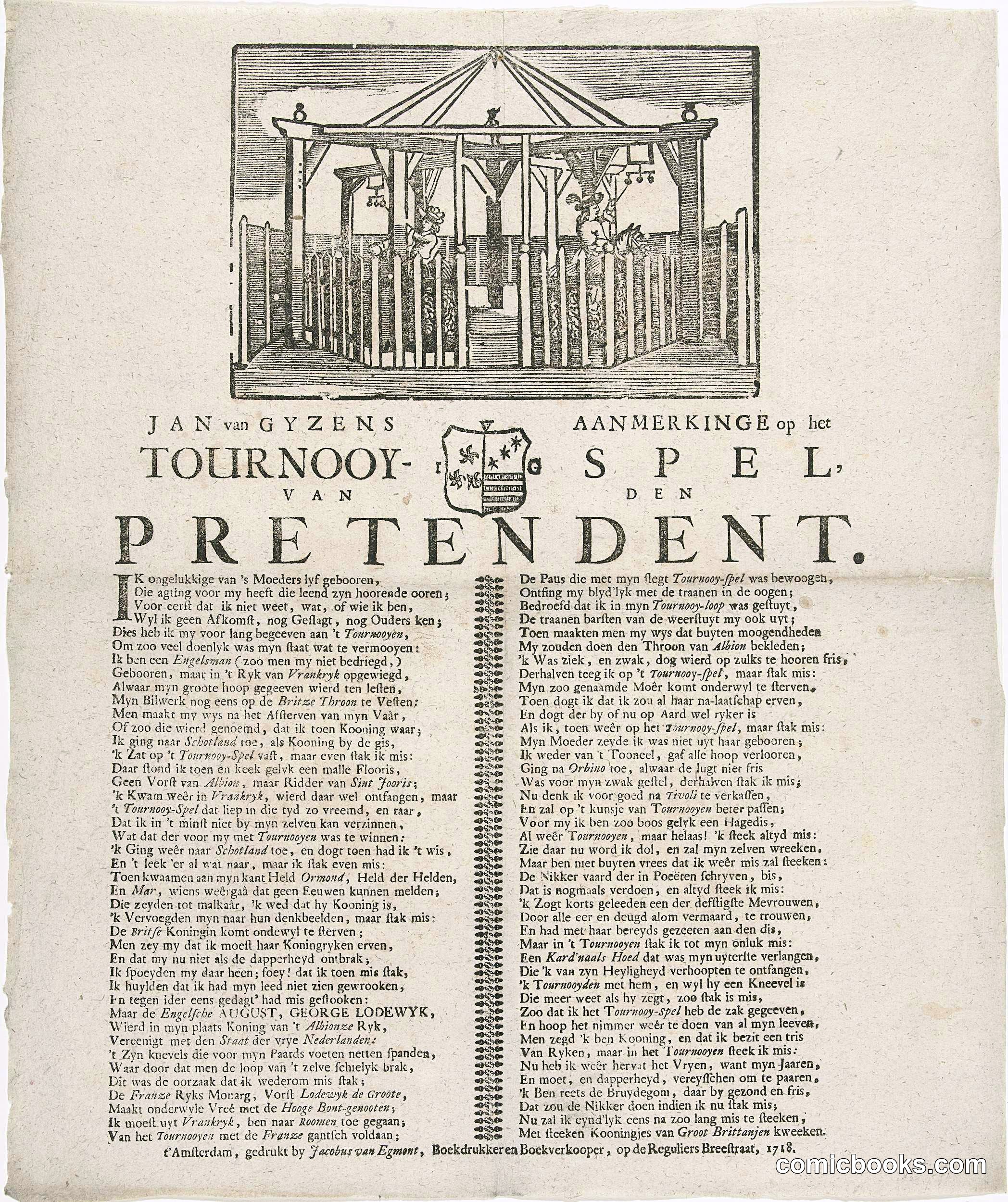 Tourney-Spel van den Pretendent