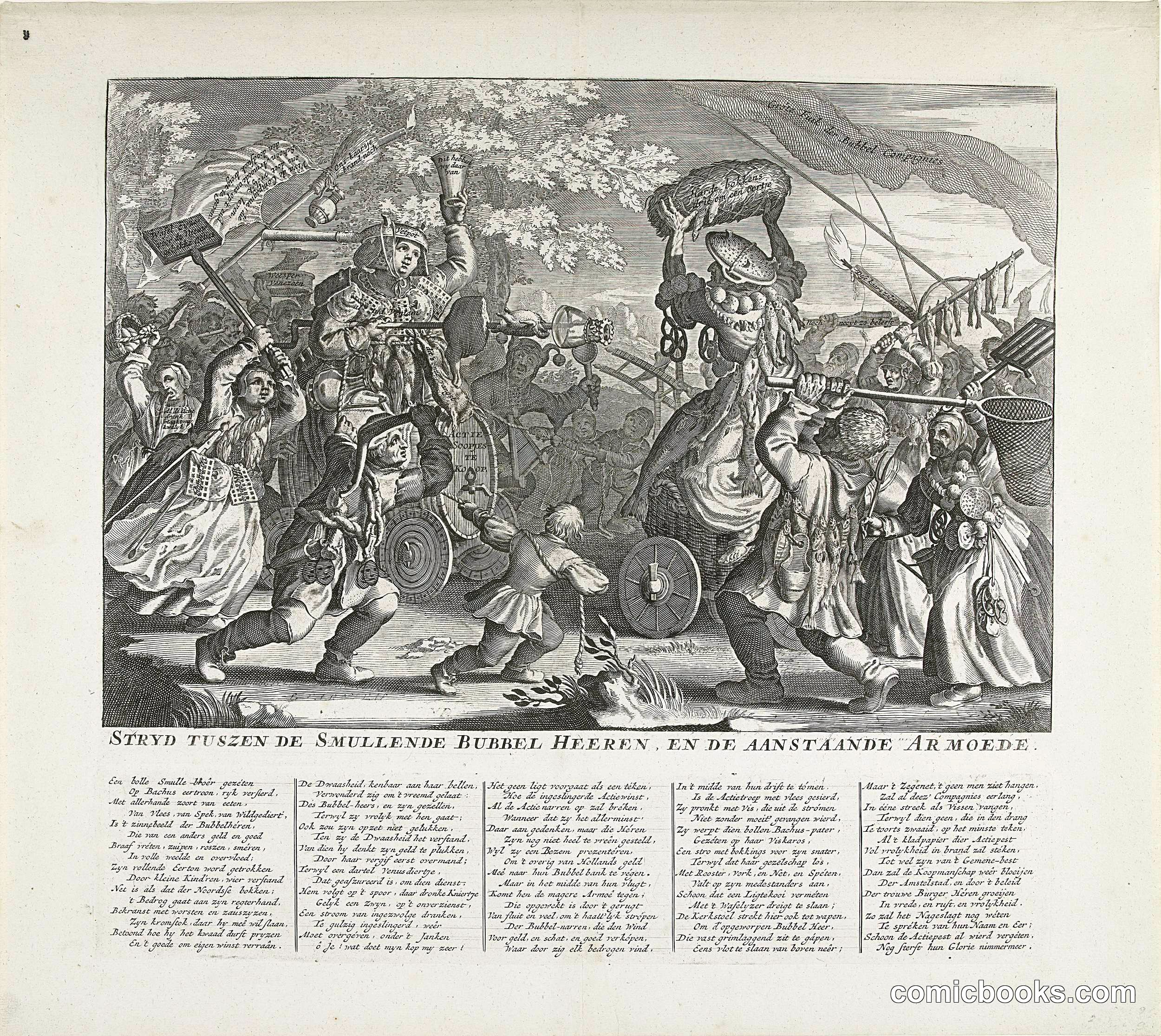 Battle Between Smullende Bubbel and Armoede (Poverty)