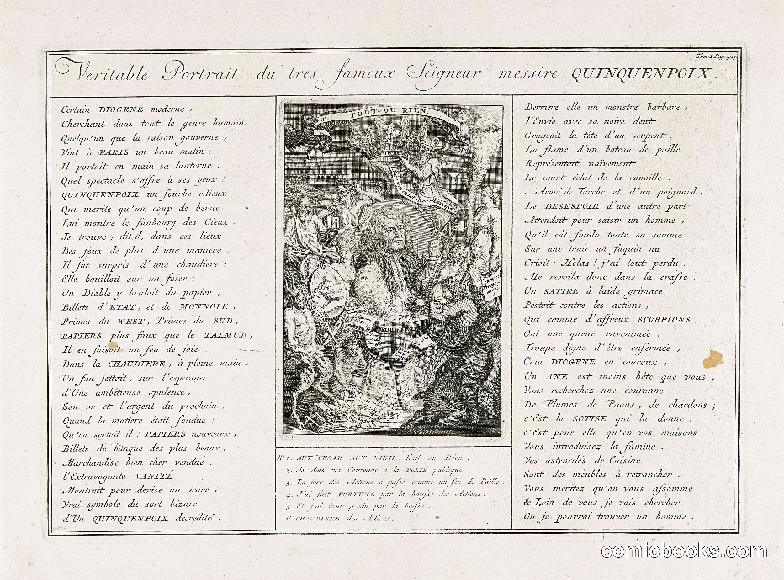 Veritable Portrait du tres fameux Seigneur messire Quinquempoix