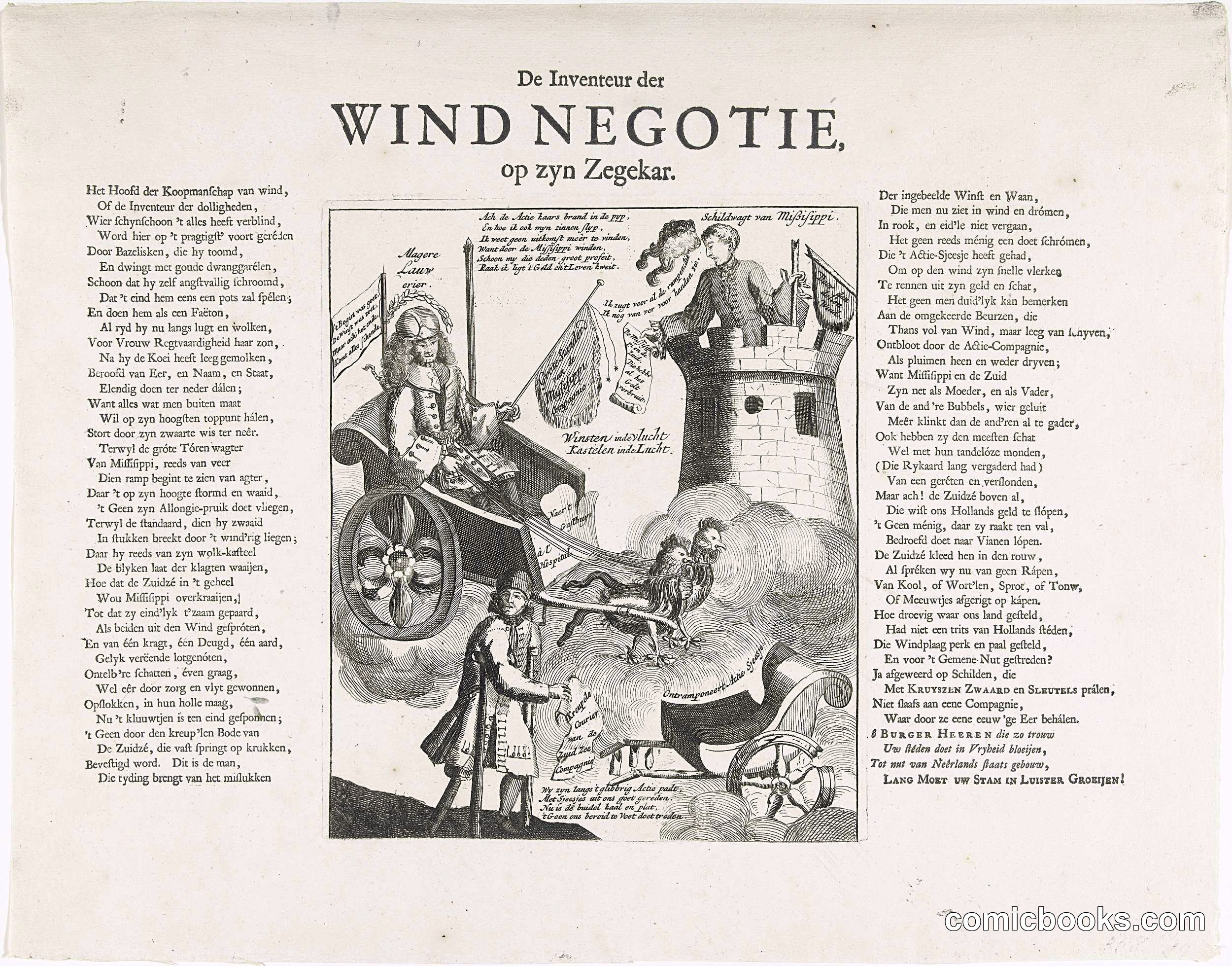 De Inventeur der Wind Negotie, op zyn Zegekar