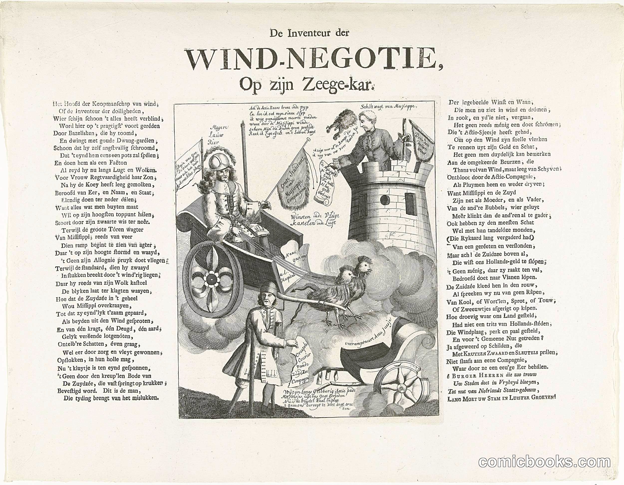 De Inventeur der Wind-Negotie, Op zijn Zeege-kar