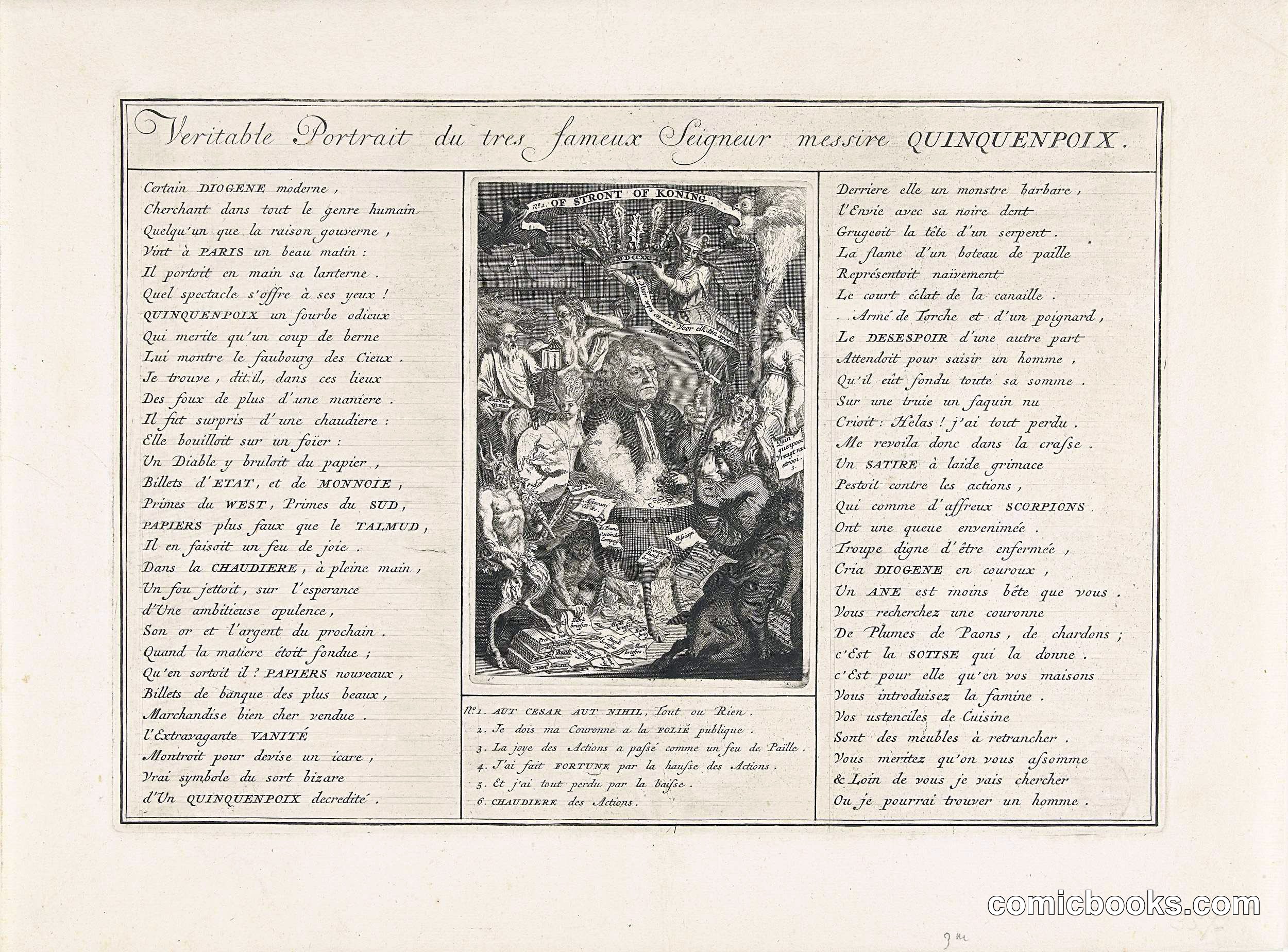 Véritable Portrait du très fameux Seigneur messire Quinquempoix