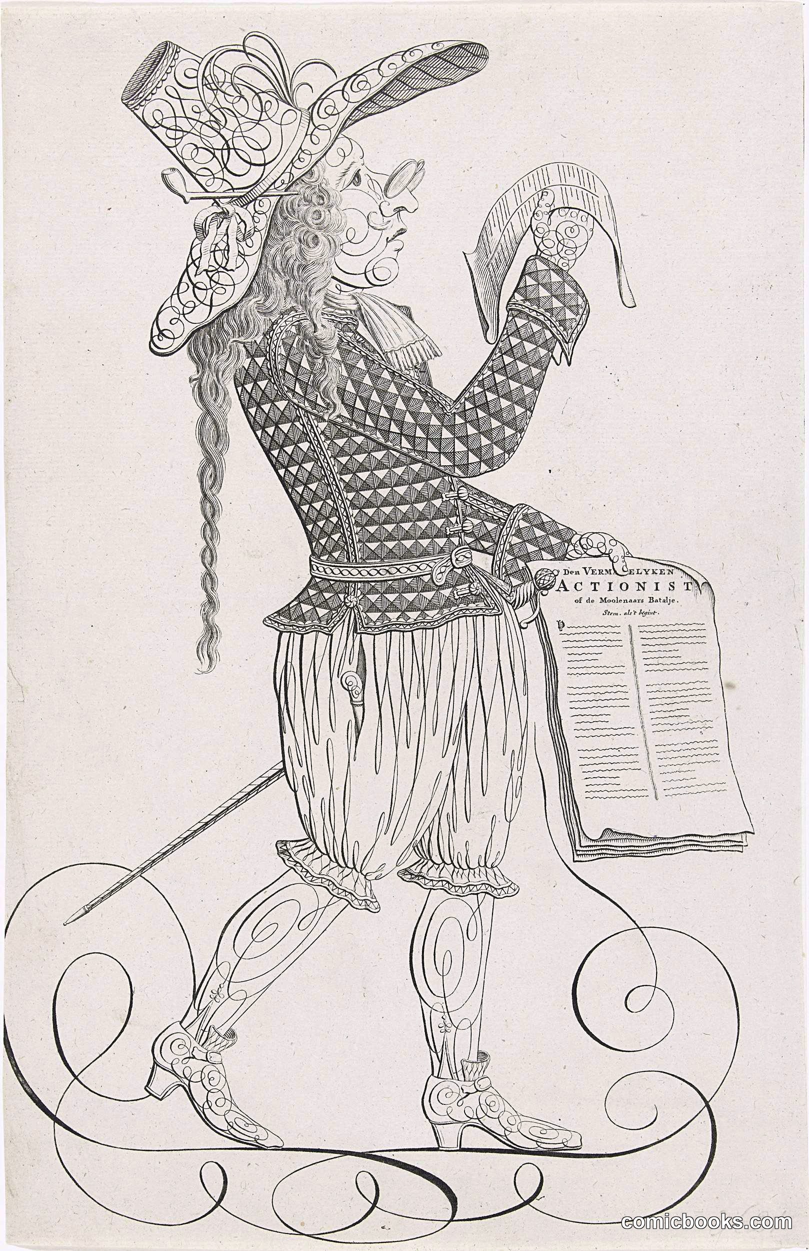 Calligraphy of a Man with a Satirical Song on the Actionists