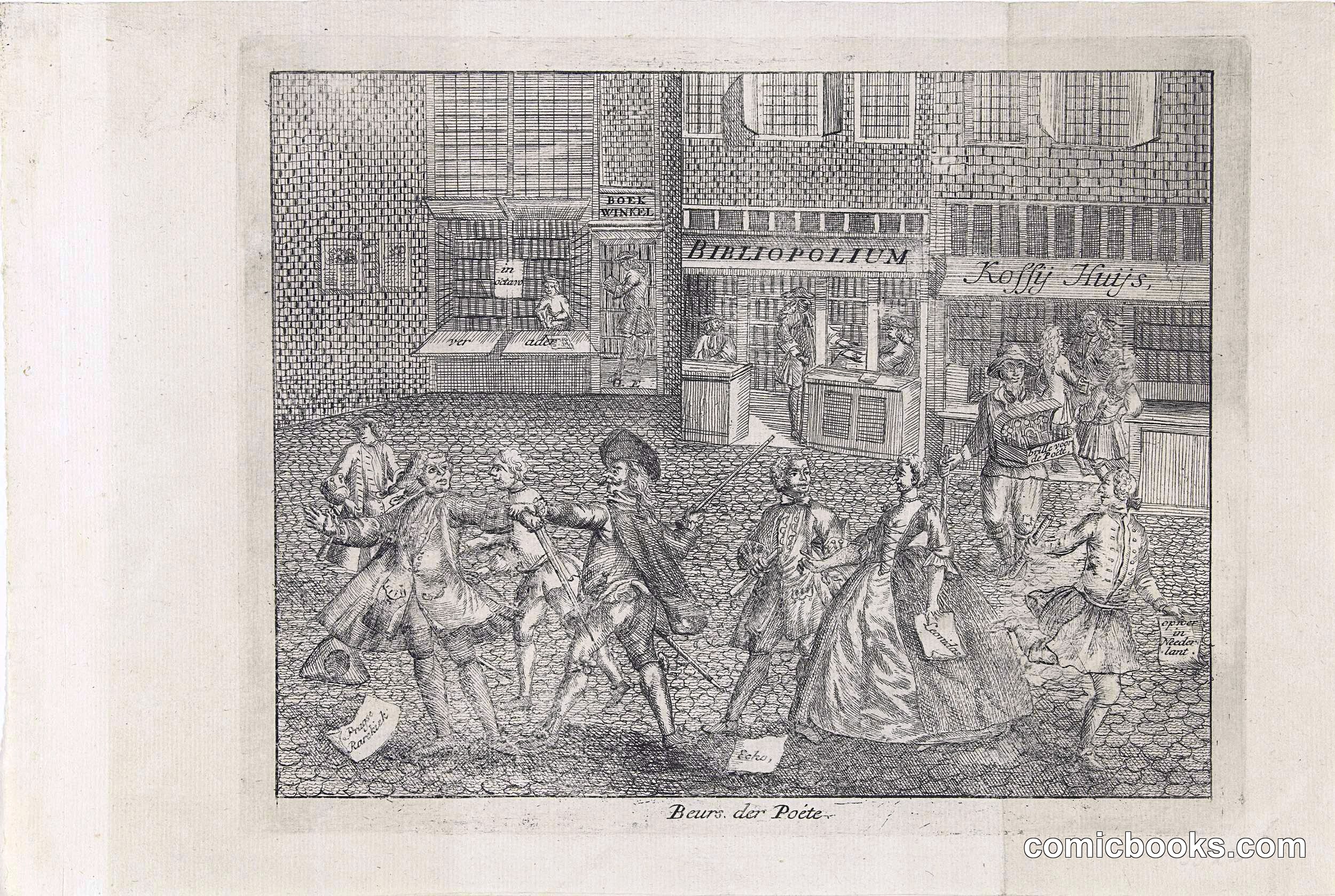 Print Satire on the Popularity of Prints and Poems about the Austrian Succession War