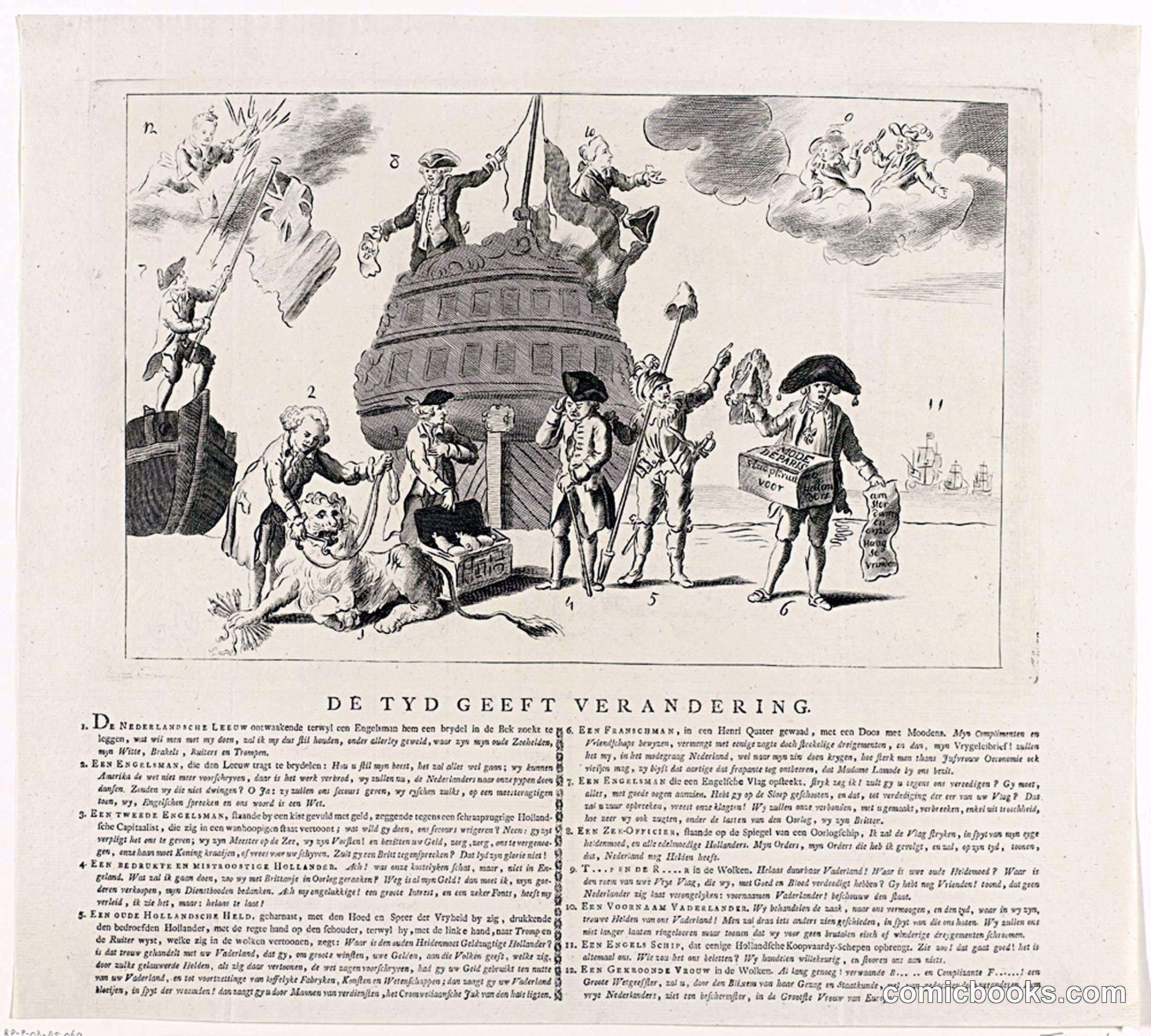 Political Print on the War Between the Republic and England