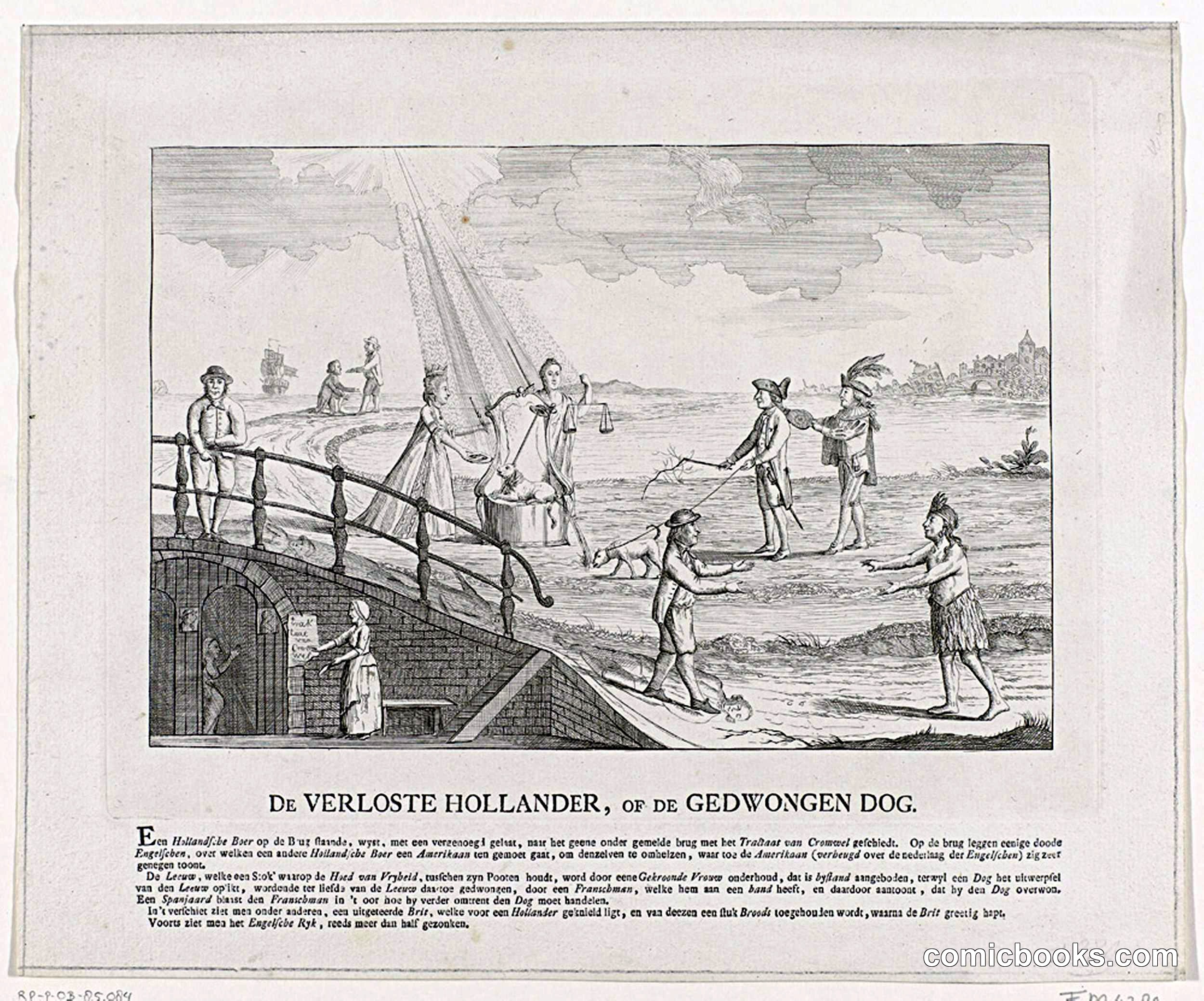 De Verloste Hollander, of de Gedwongen Dog (The Liberated Hollander, or the Forced Dog)