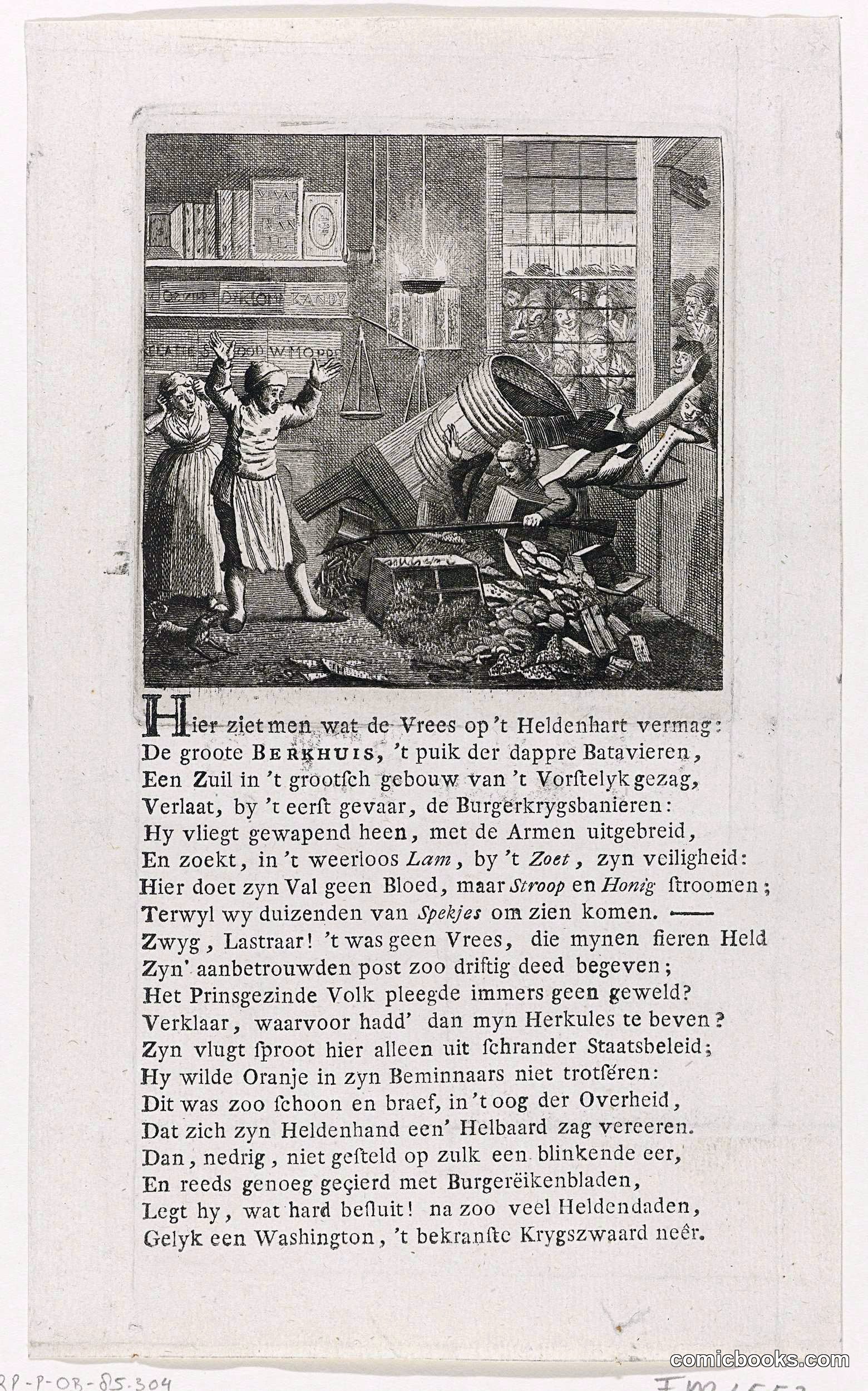 Spotprent op de adelborst Berghuis