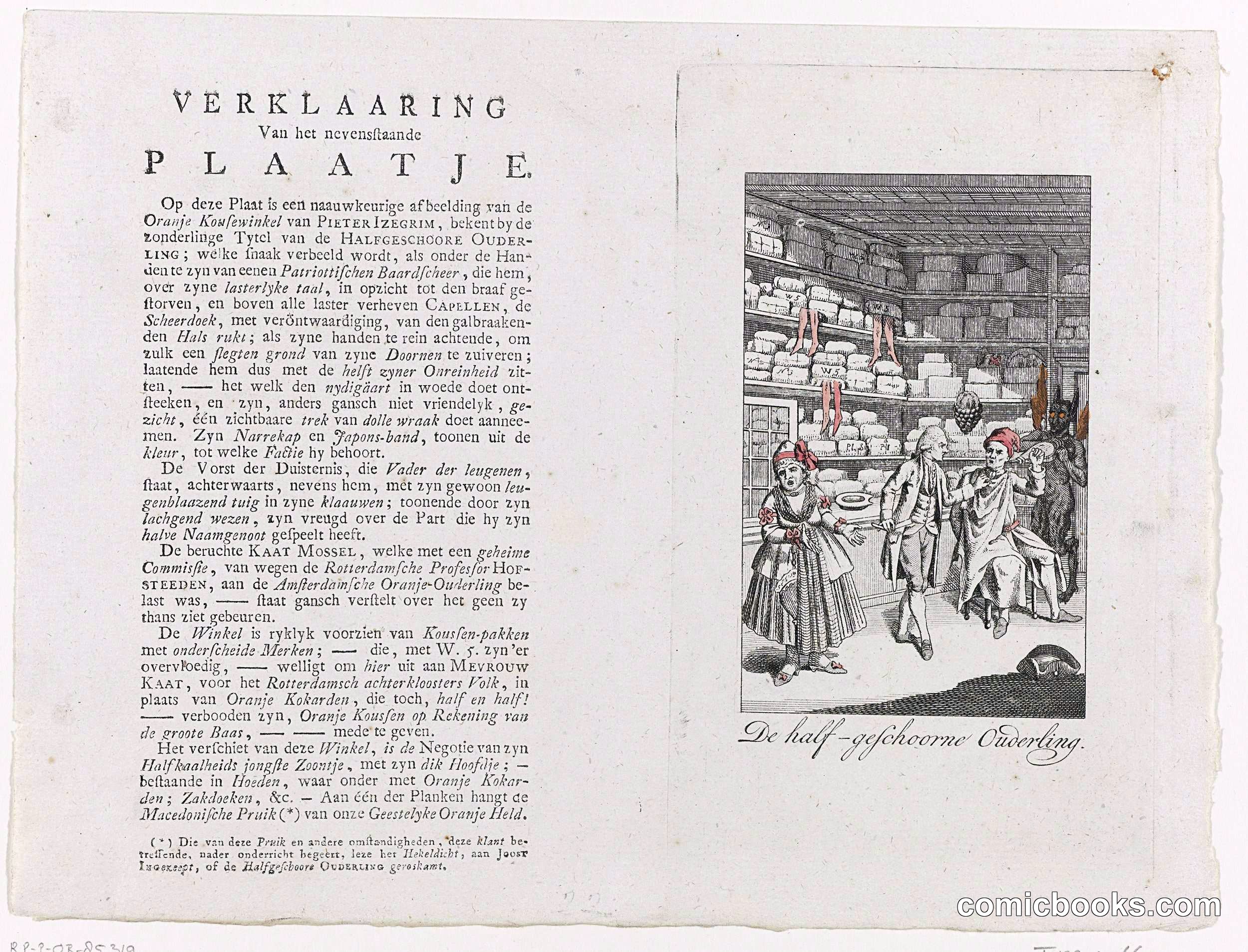Verklaaring van het Neverstaande Plaatje [Explanation of the Curious Print]