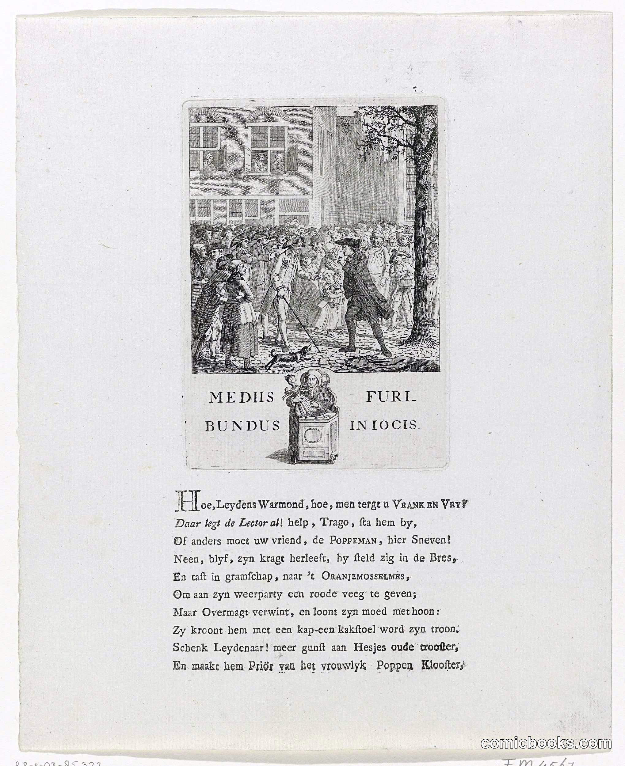 Spotprent op Johannes le Francq van Berkhey