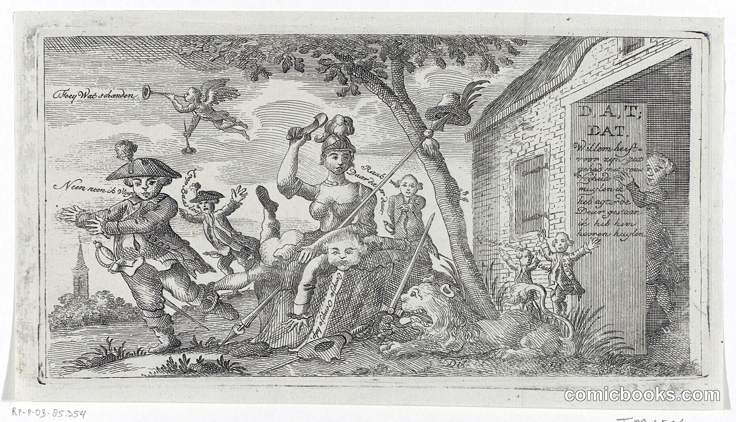 Spotprent op prins Willem V [Political Print on Prince William V]