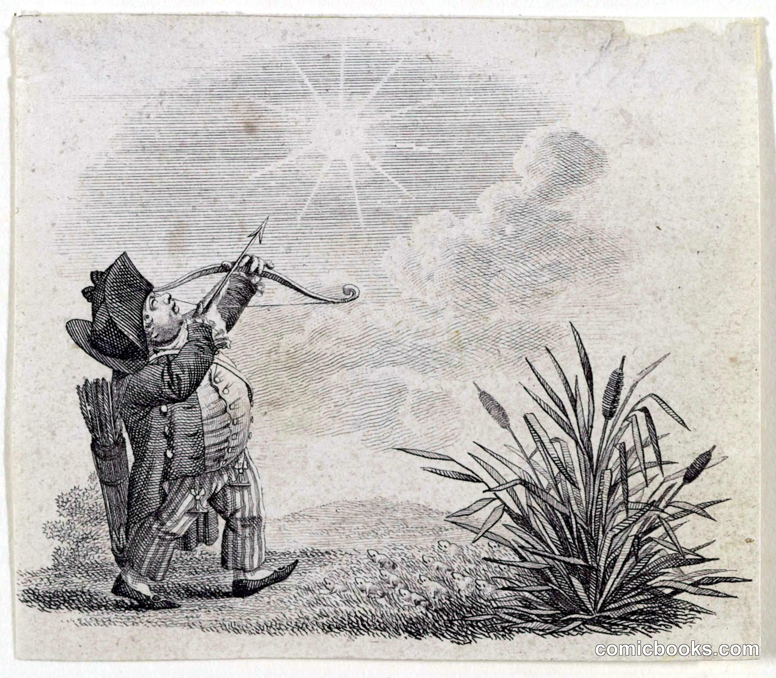 Satirical Print of the Duke of Brunswick Shooting at the Sun
