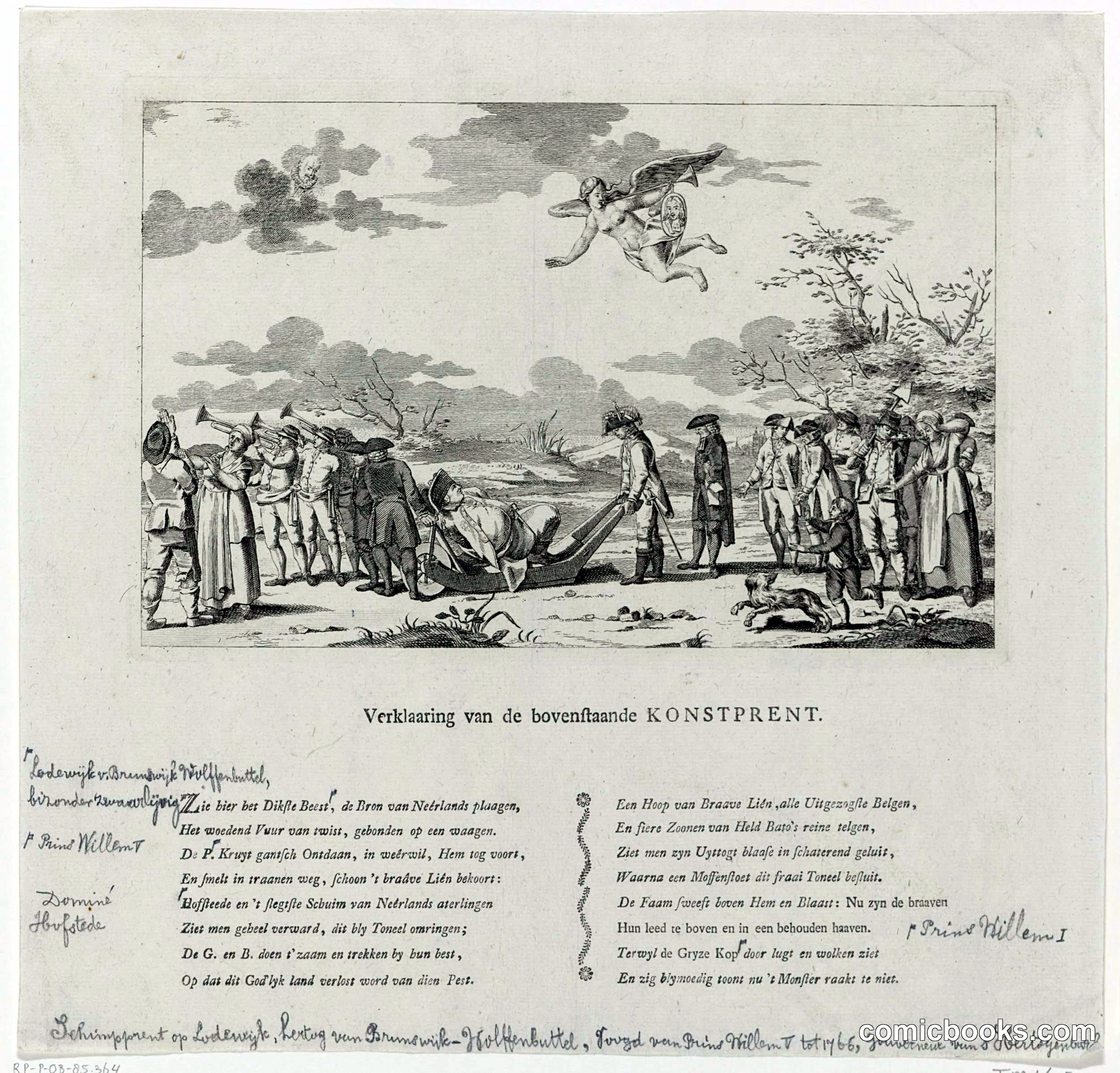 Verklarung van de bovenfaande KONSTPRENT (Explanation of the above Print)