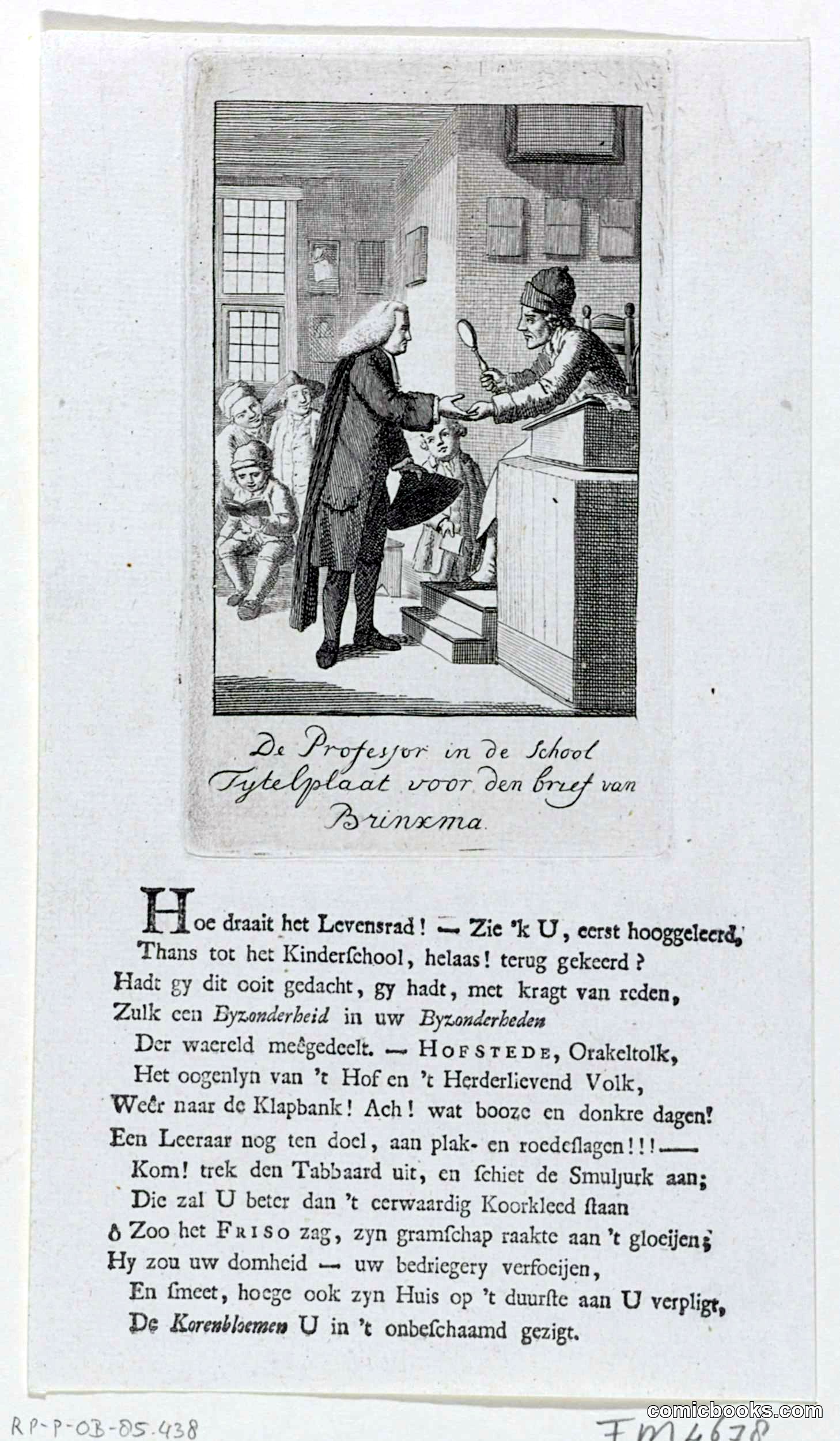 The Professor in School: A Jab at Petrus Hofstede