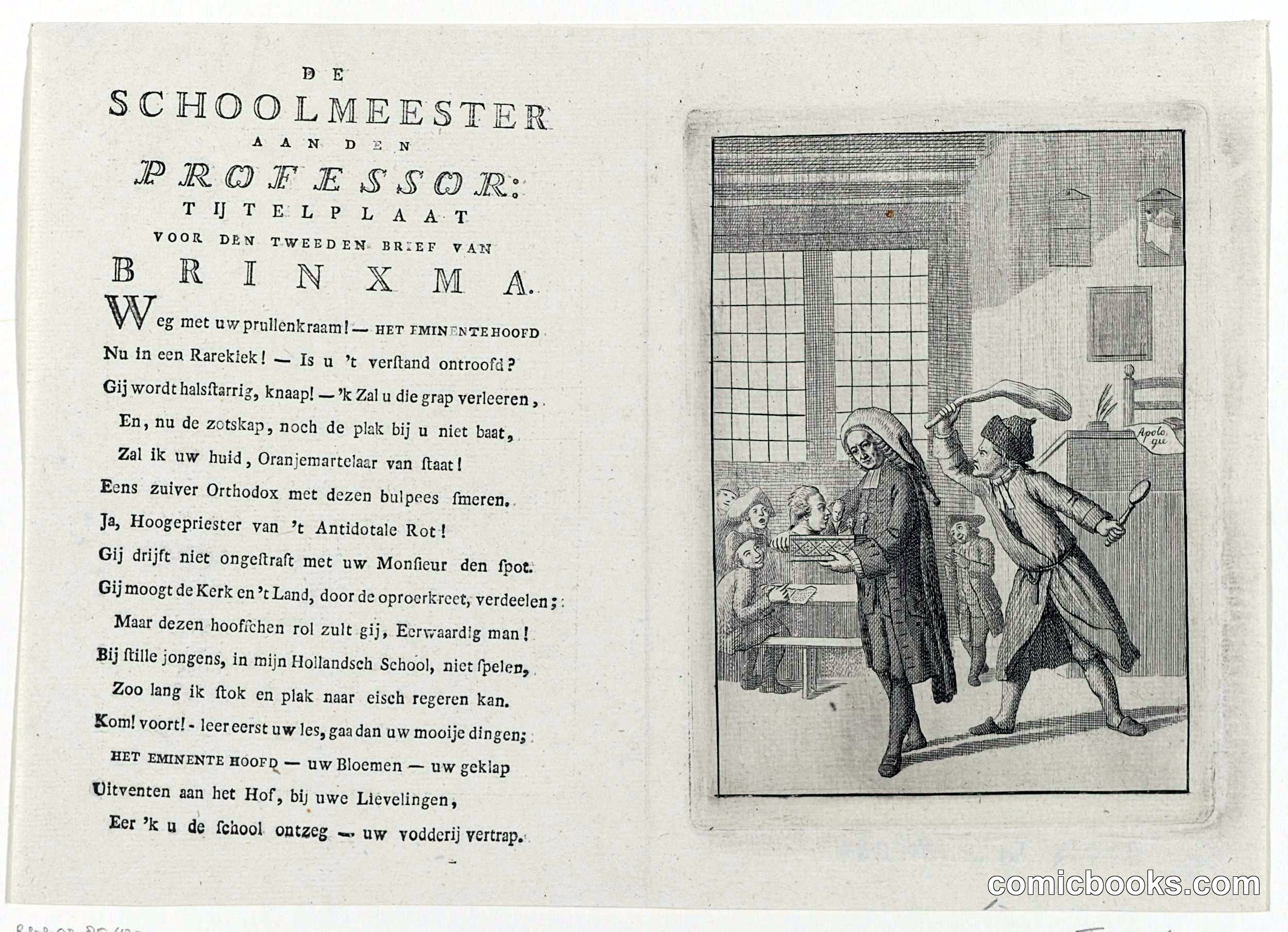 The Schoolmaster and the Professor: A Dutch Religious Satire