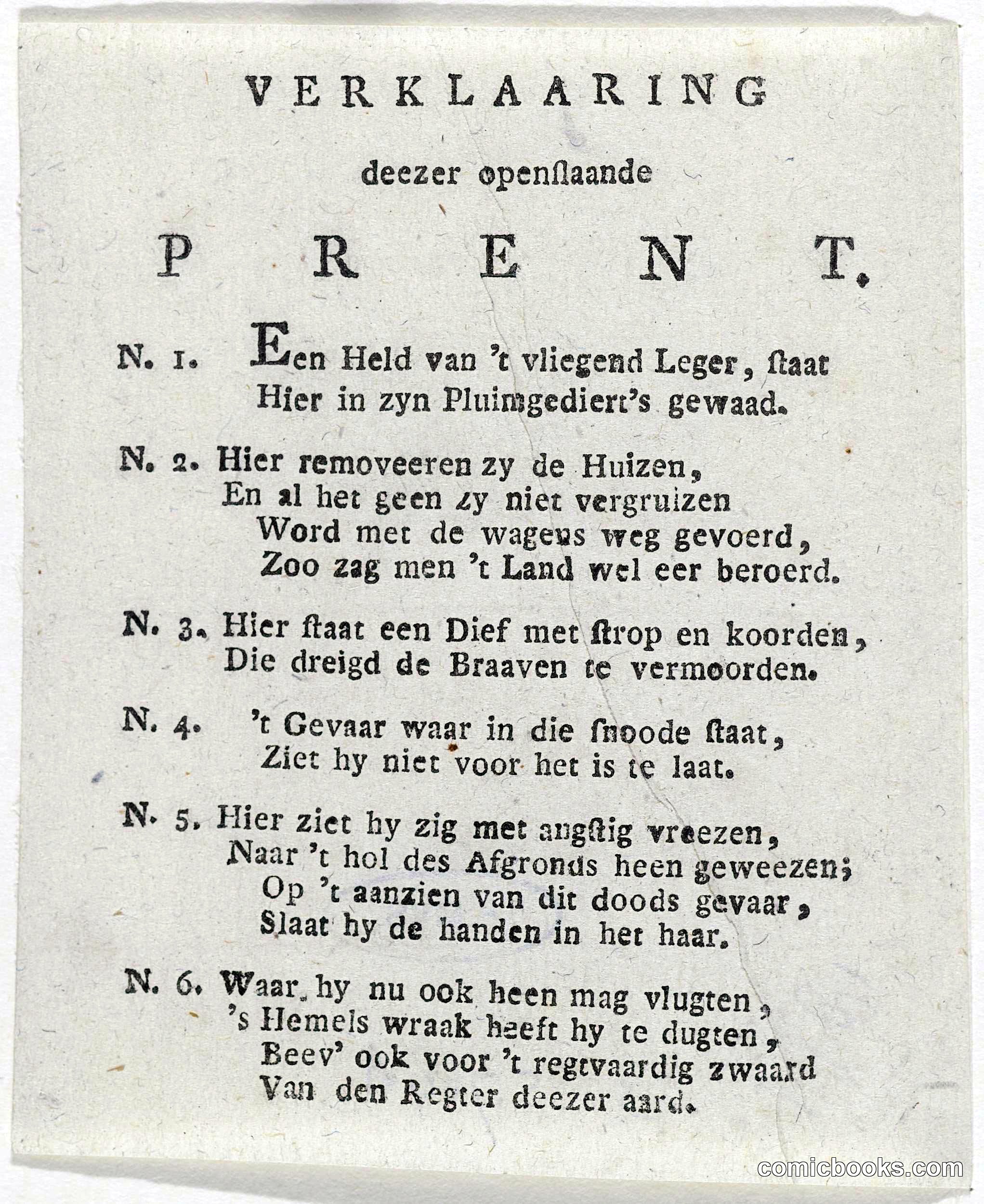 Explanation of the Open-Air Satirical Print on a Volunteer of the Flying Legion