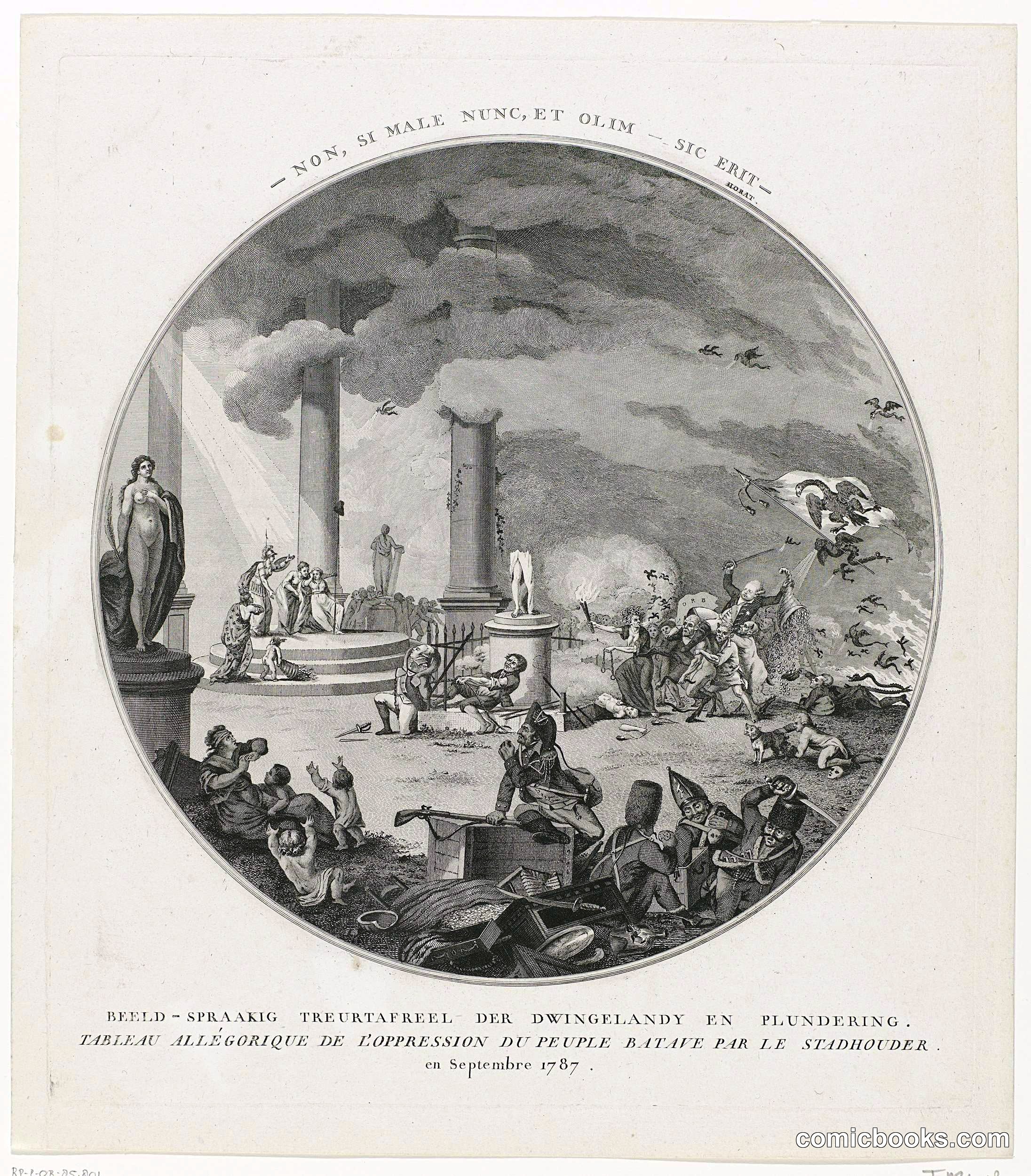 Allegorical Scene of Oppression by the Stadhouder and Prussia