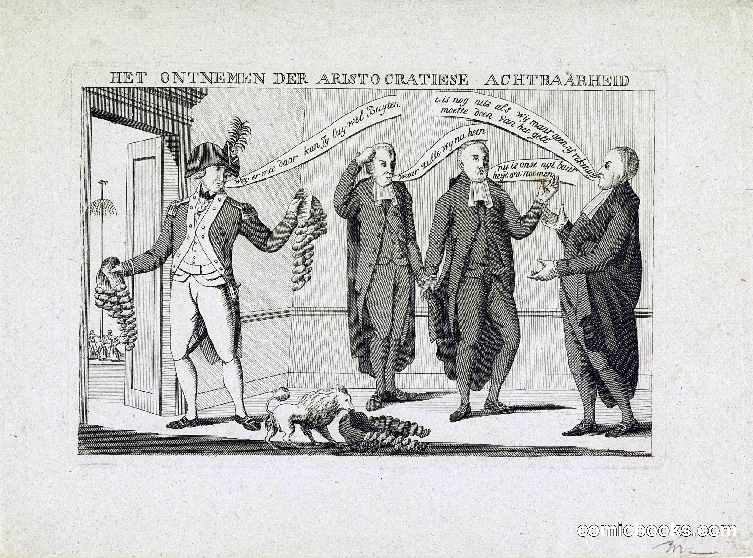 Spotprent op de Aristocratie [Print Satire on the Aristocracy]