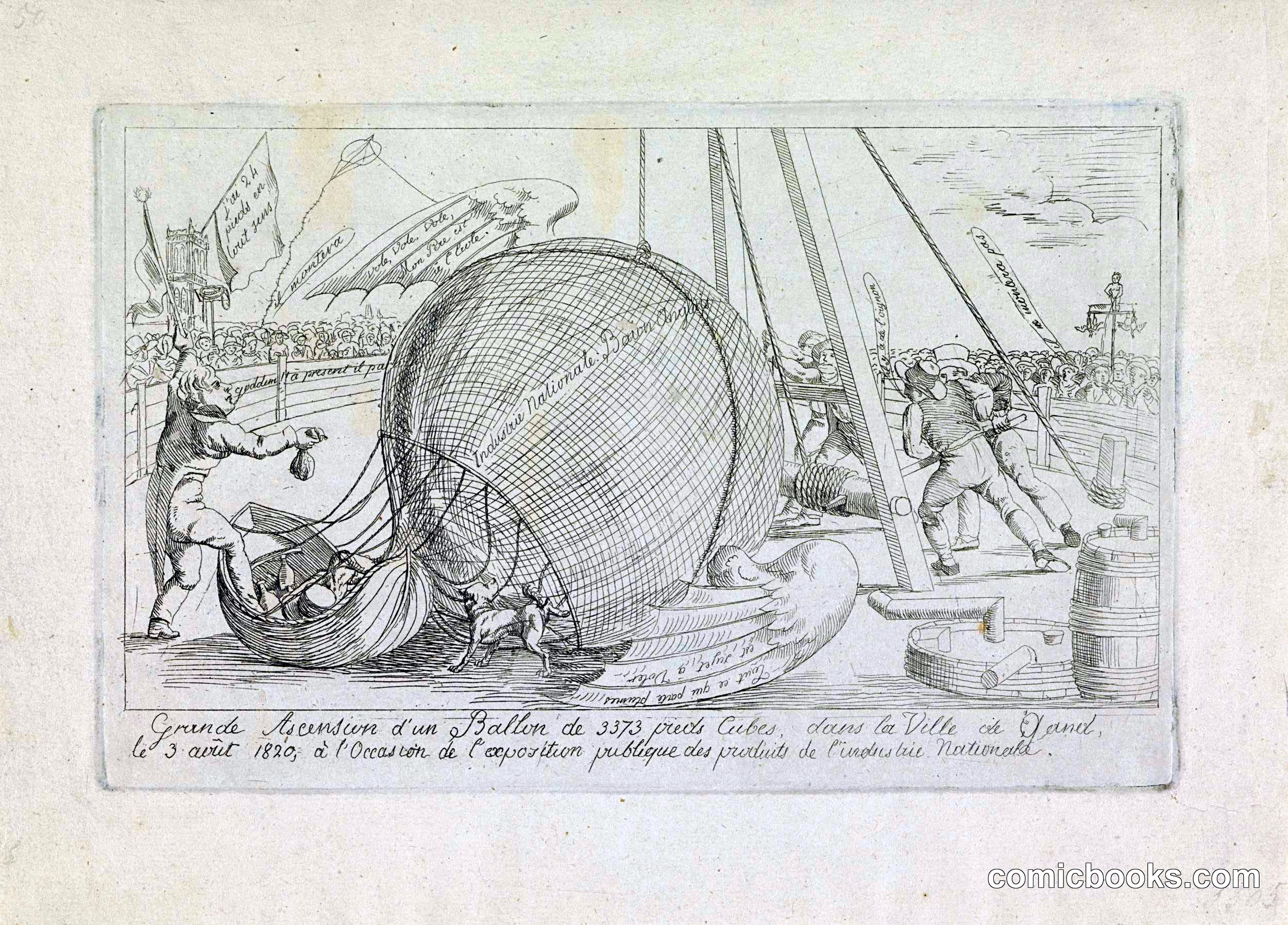 Satire on the Failed Balloon Ascent at Ghent