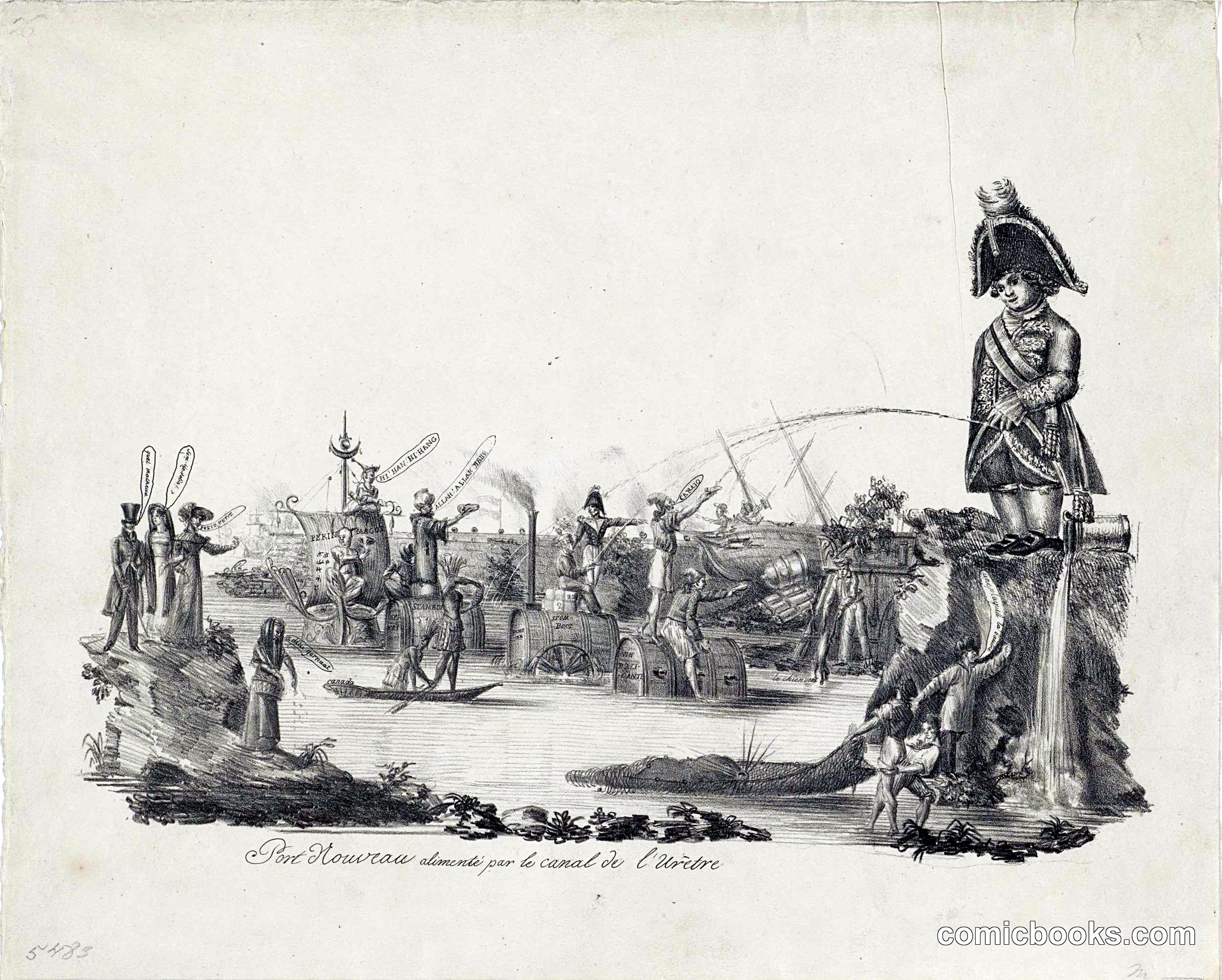 Port Nouveau adorné par le canal de l'Aritre