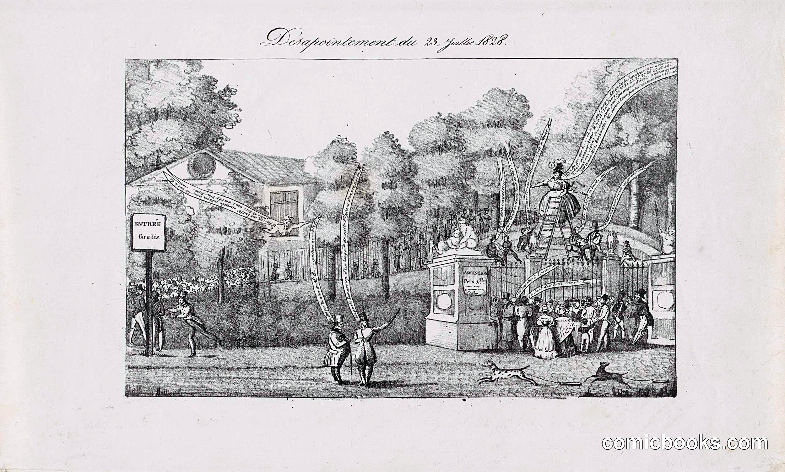 Disappointment at the Postponed Balloon Ascent of Elisa Garnerin, 1828