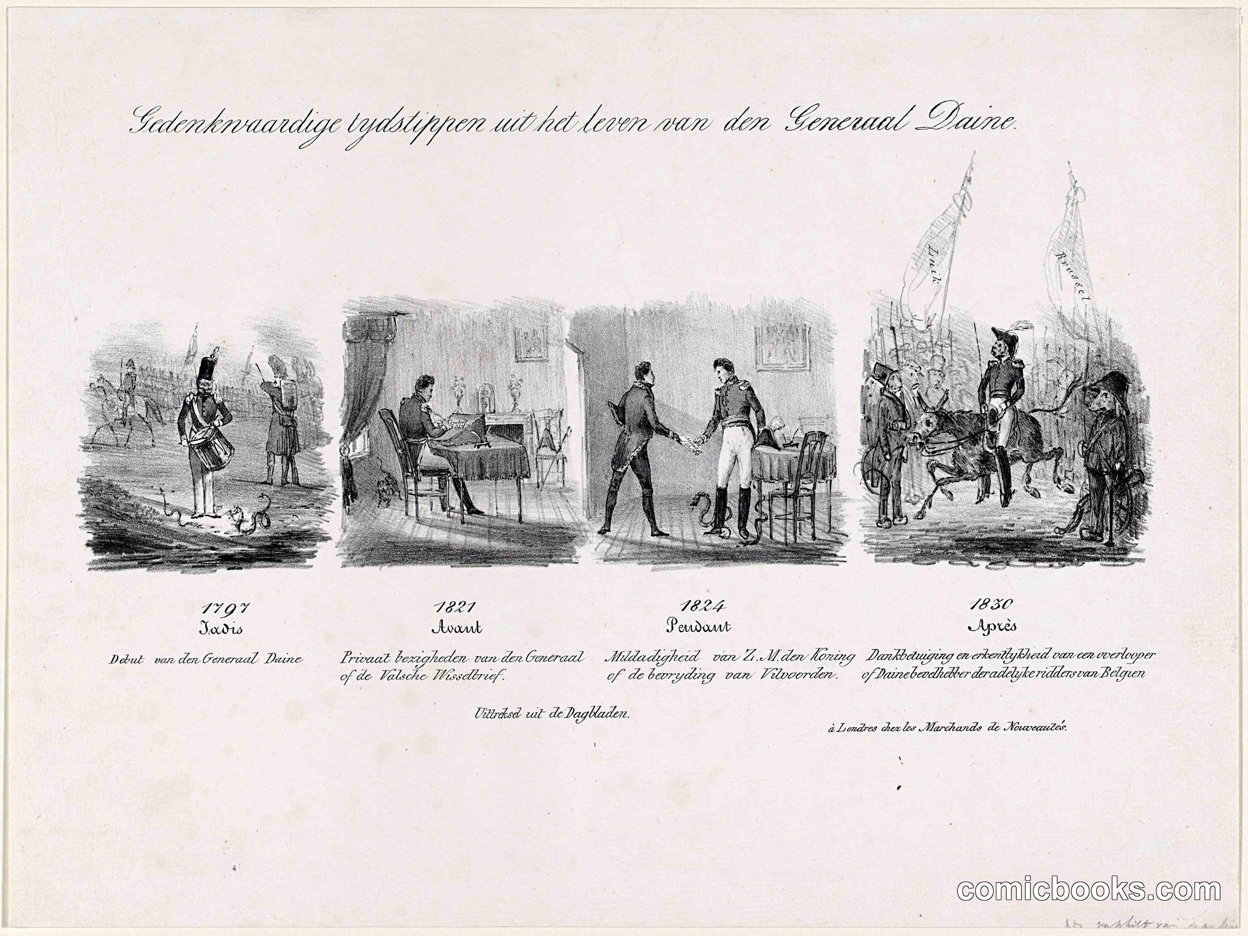 General Dauze's Downfall: A Dutch Political Satire, 1830