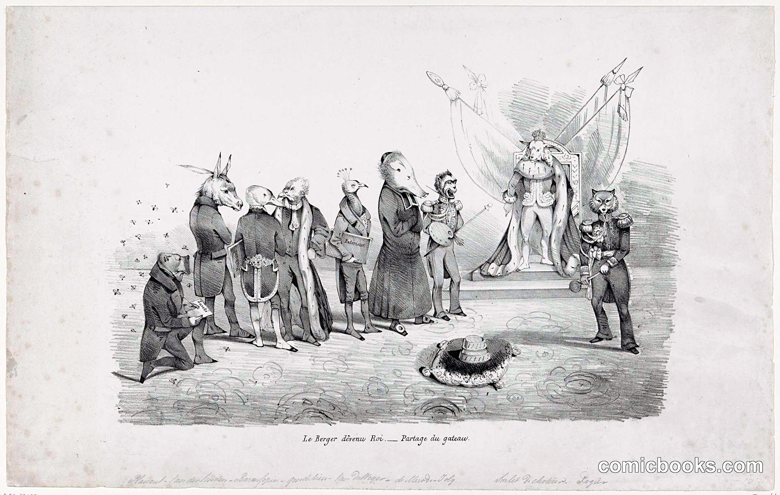 Le Berger dévenu Roi — Partage du gâteau (The Shepherd Become King — Dividing the Cake)