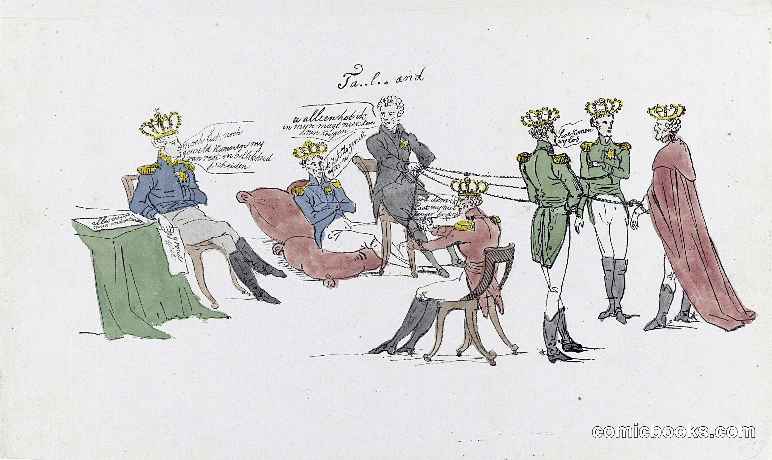 Political Cartoon on French Role at London Conference