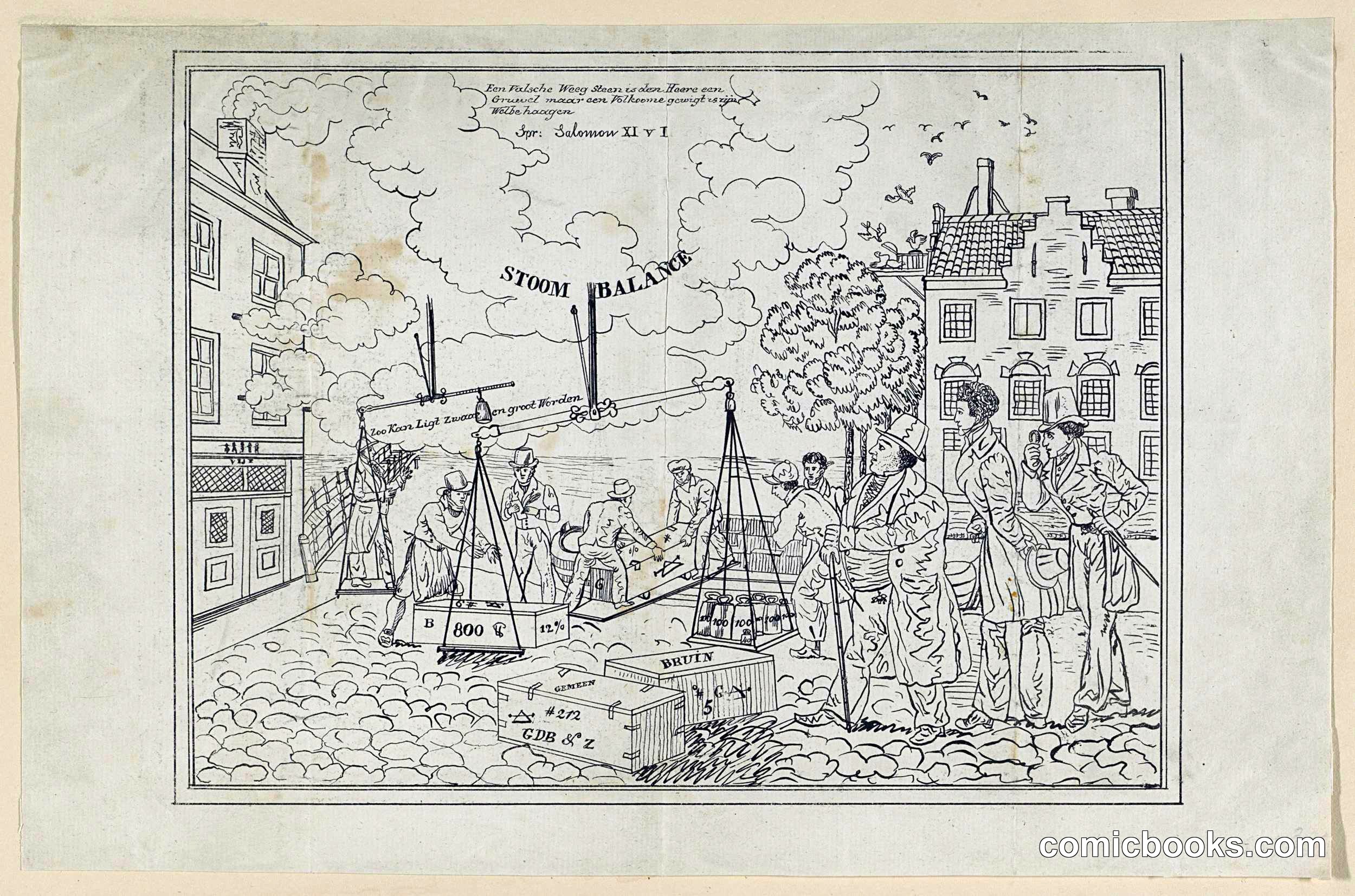 Spotprent op het bedrog van de firma C. de Bruyn & Zonen