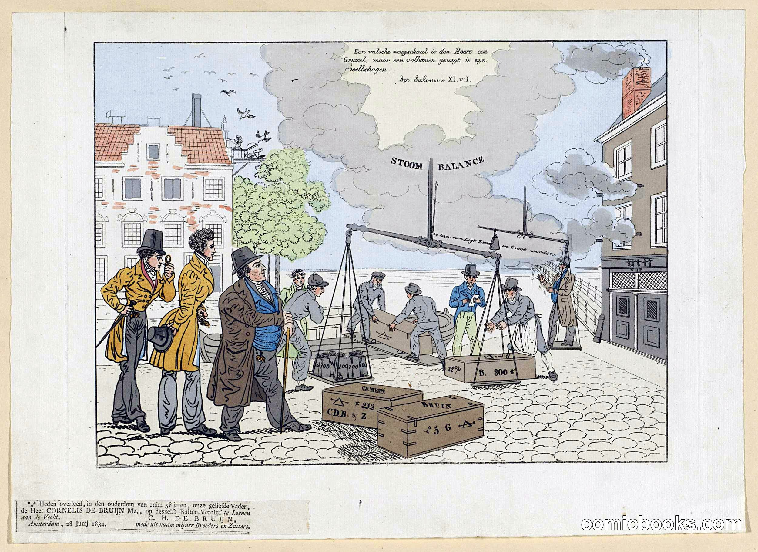 Spotprent op het bedrog van de firma C. de Bruyn & Zonen