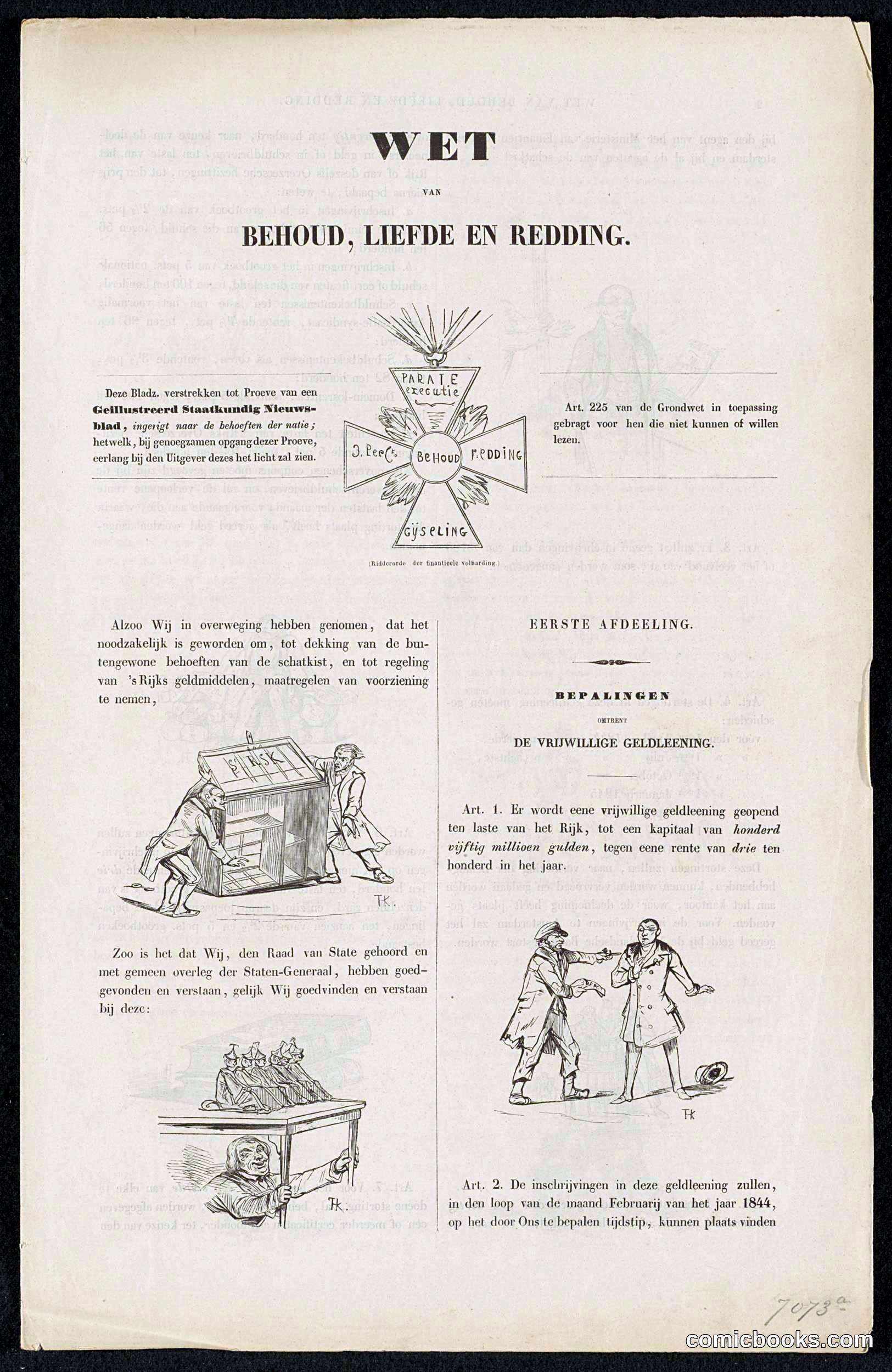 Satire on the Voluntary 3% Loan of 1844