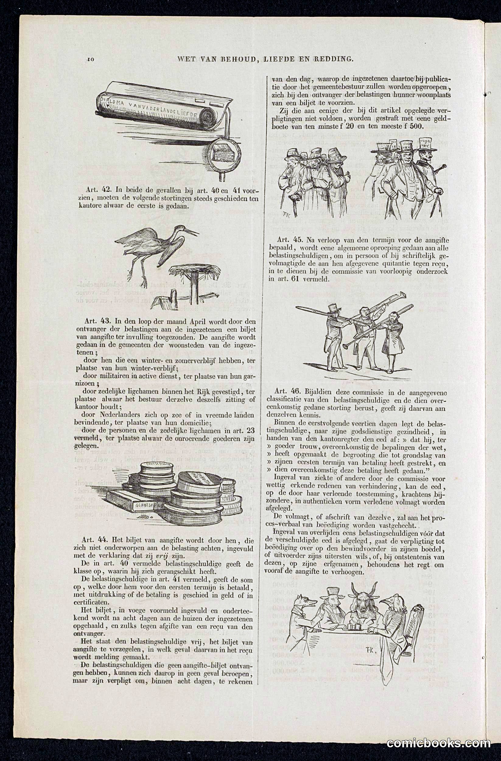 Satire on the 1844 'Voluntary' 3% Loan Campaign