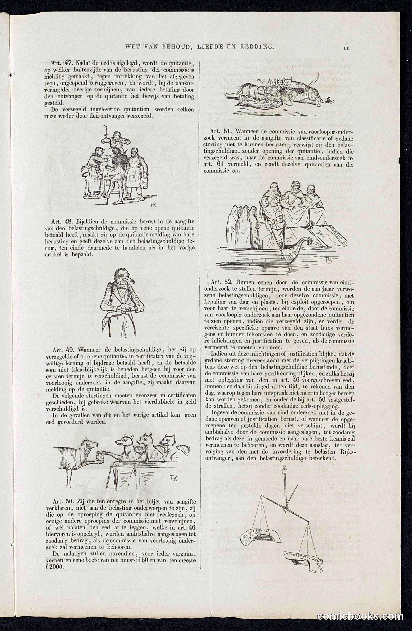 Satire on the 1844 Voluntary 3% Loan Campaign