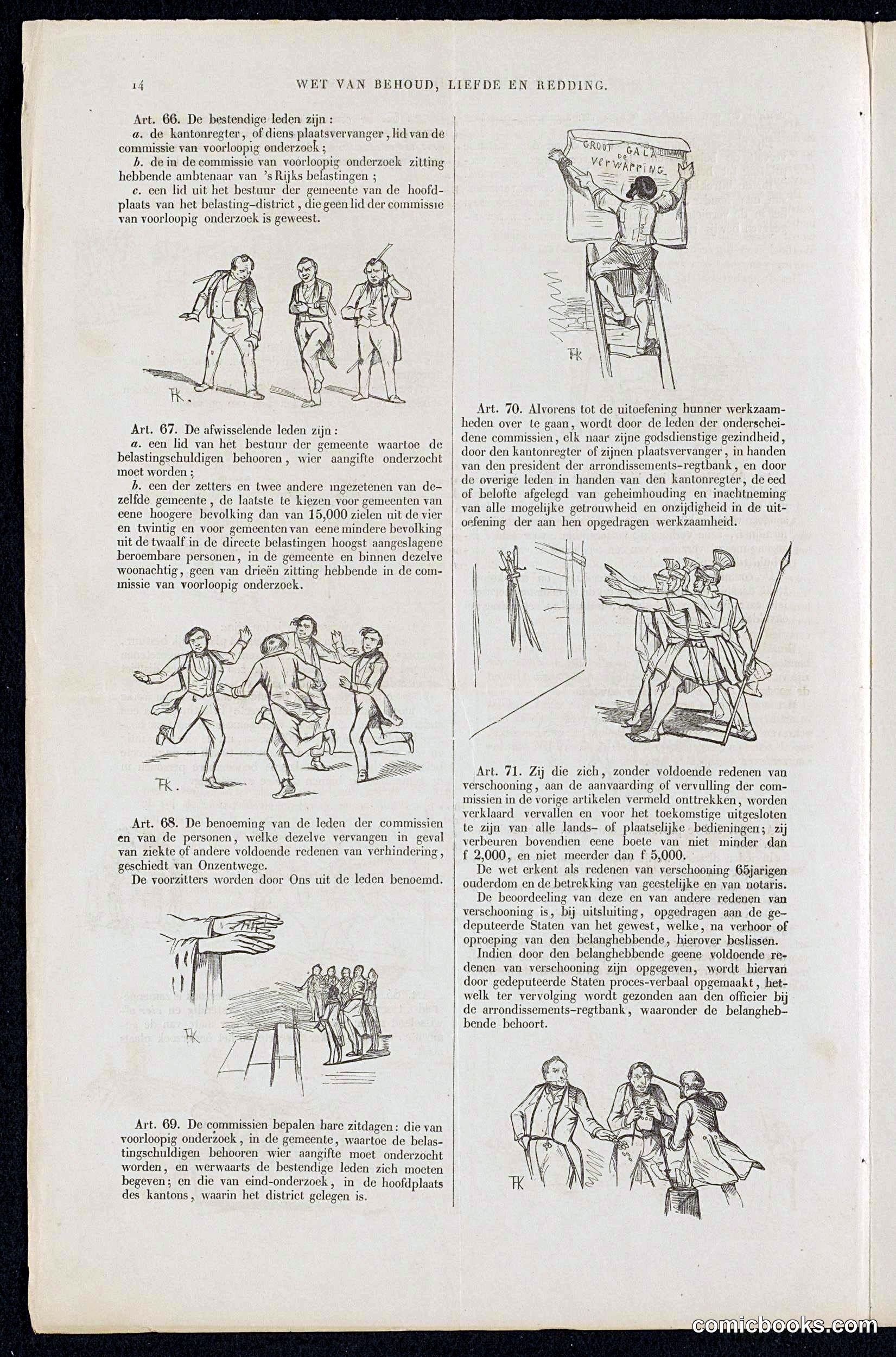 Satire on the 1844 Voluntary 3% Loan Campaign