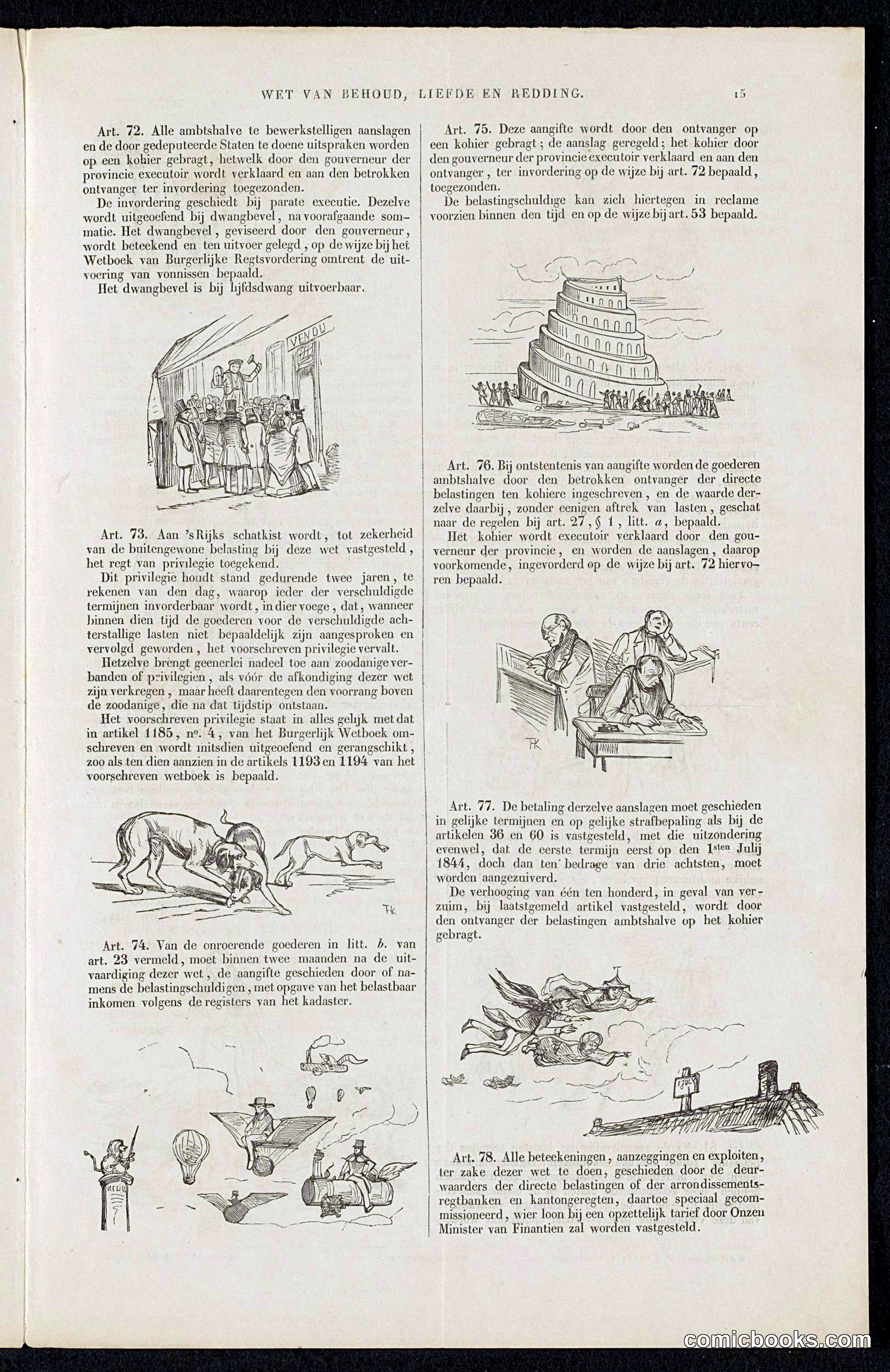 Satire on the 1844 Voluntary 3% Loan Campaign