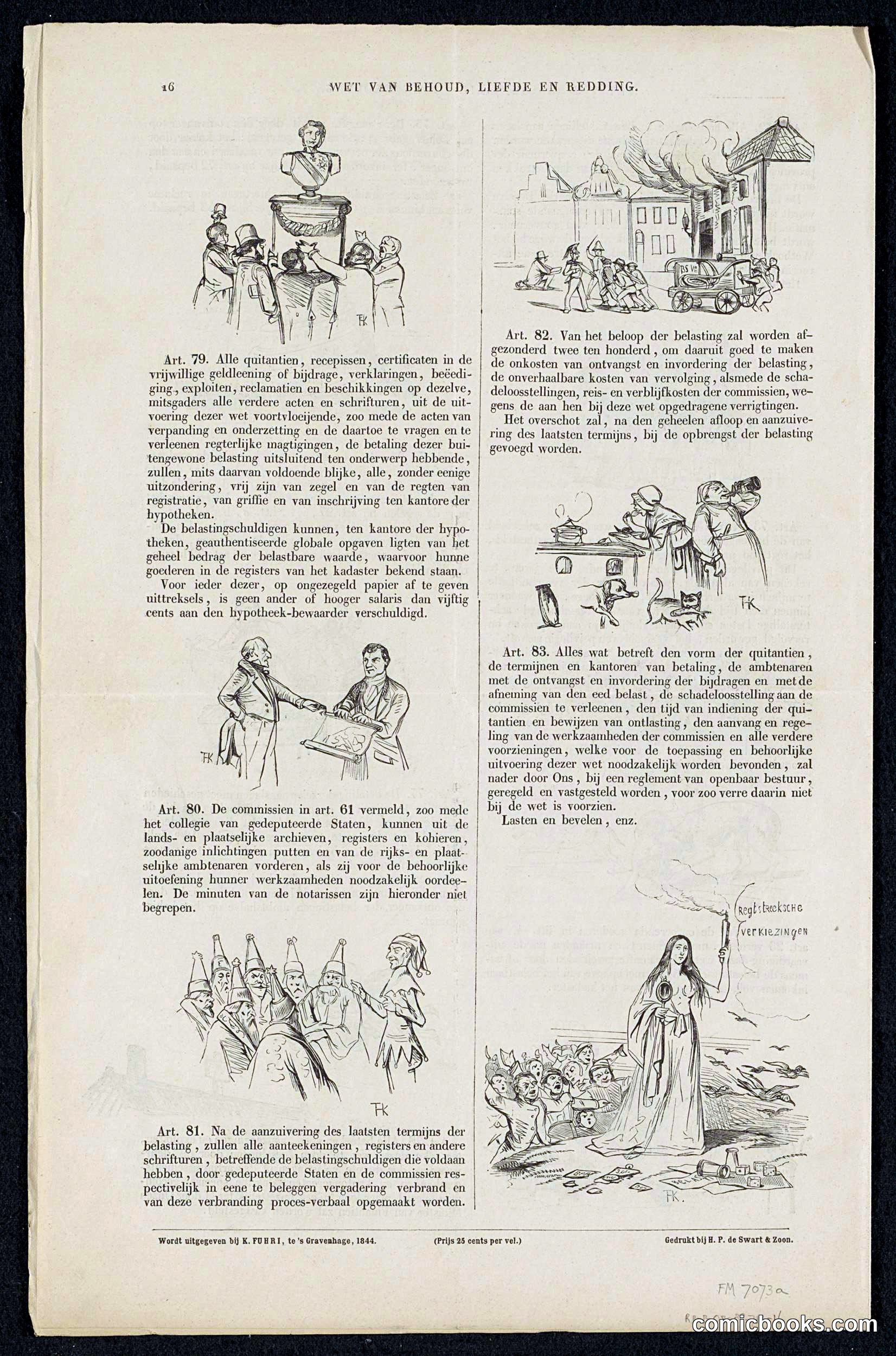 Satire on the 1844 Voluntary 3% Loan Campaign