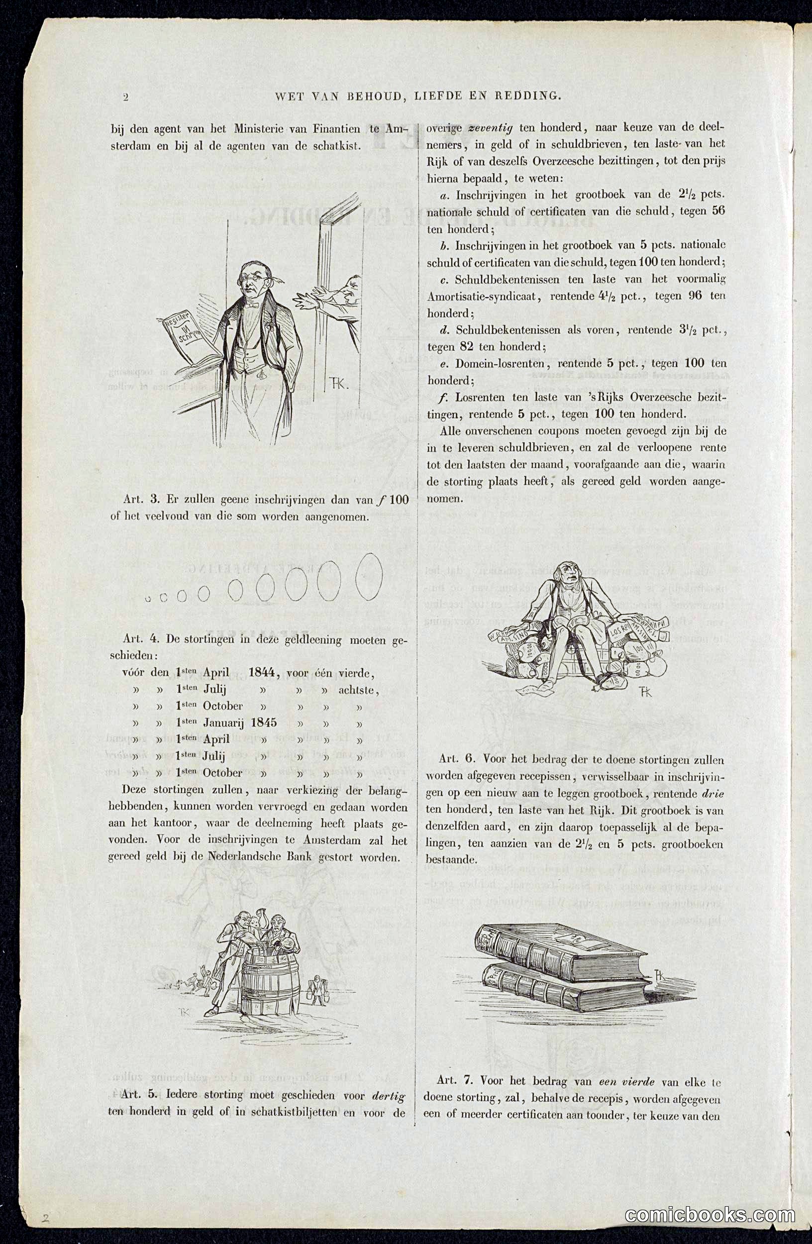 Satire on the Voluntary 3% Loan Campaign of 1844