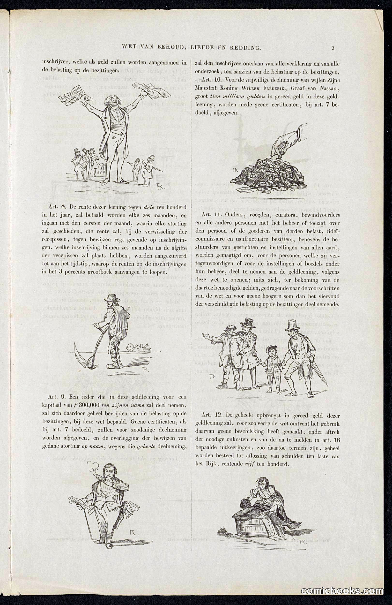 Satire on the Voluntary 3% Loan Campaign of 1844